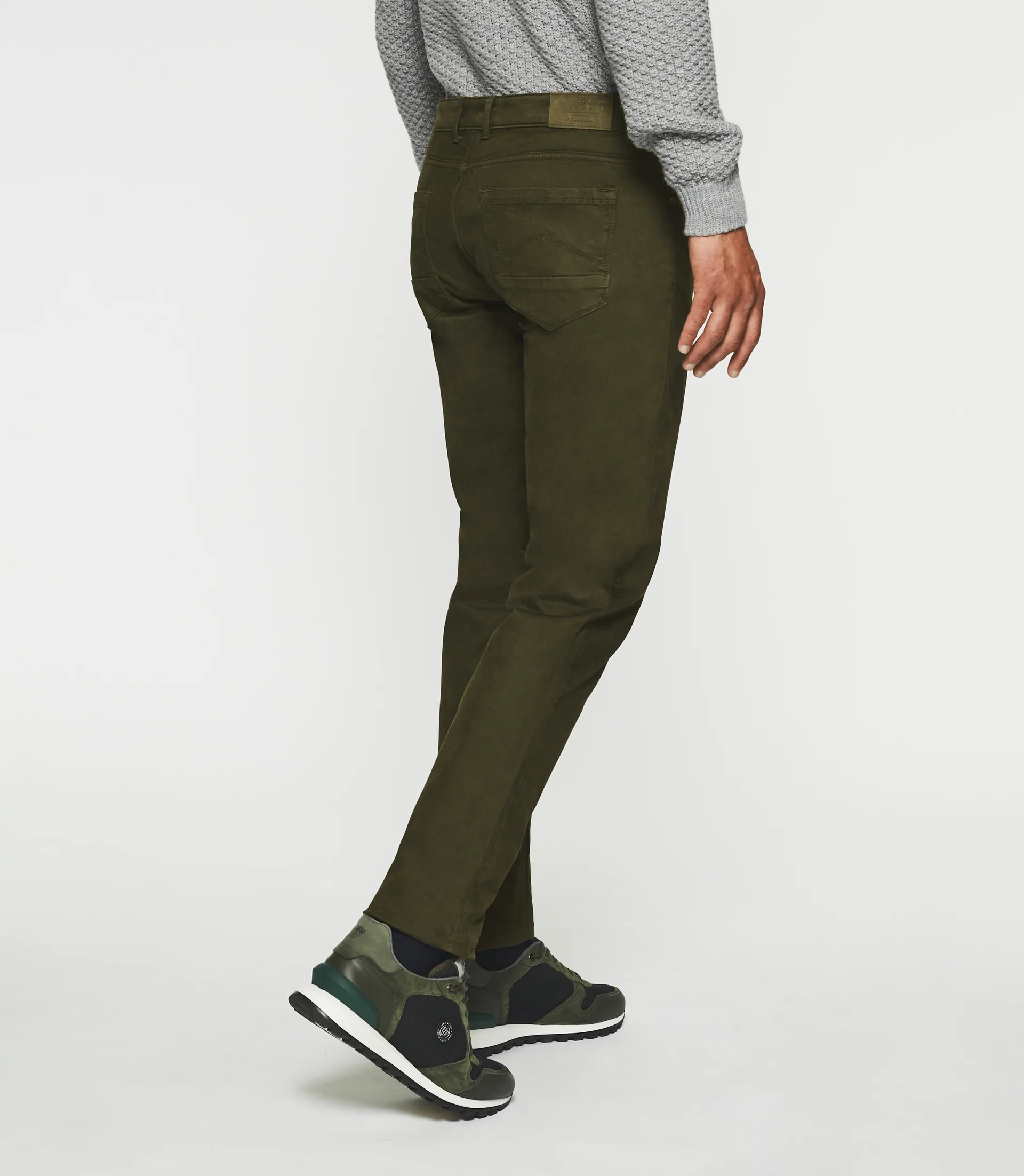 Jean slim 5 poches kaki ELEGANCE - Image 3