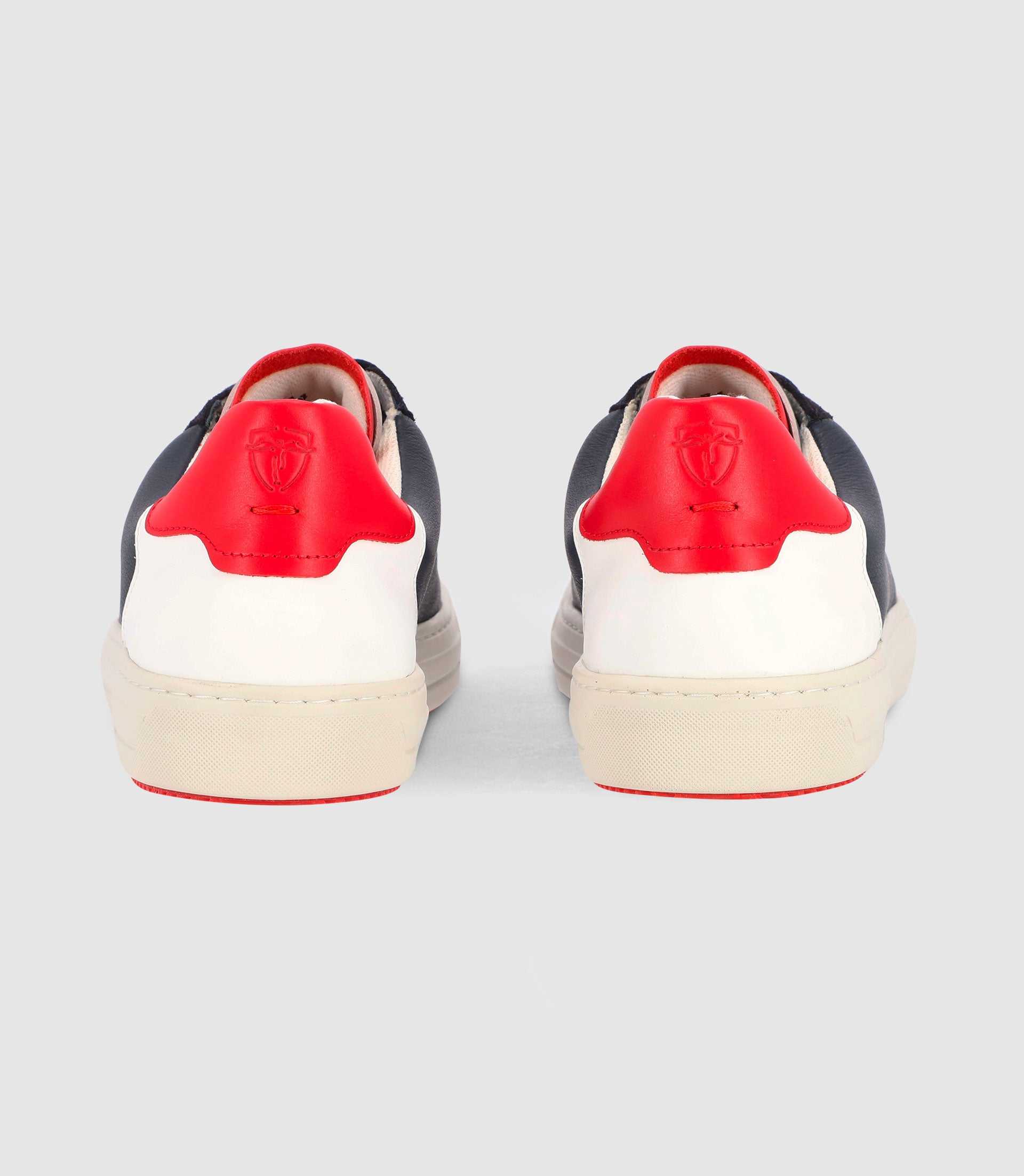 Sneakers en cuir avec blason marine - Image 2