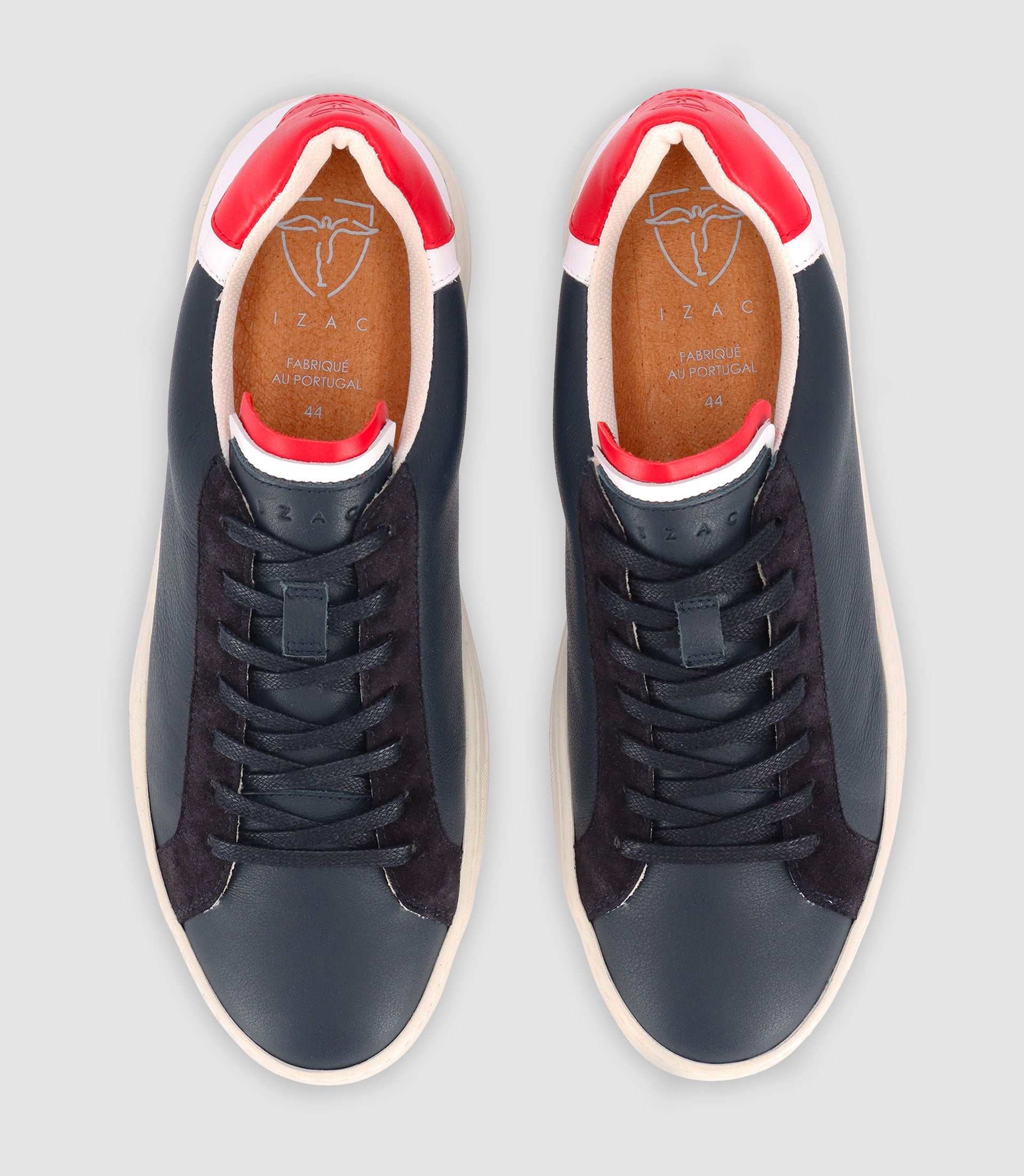 Sneakers en cuir avec blason marine - Image 4