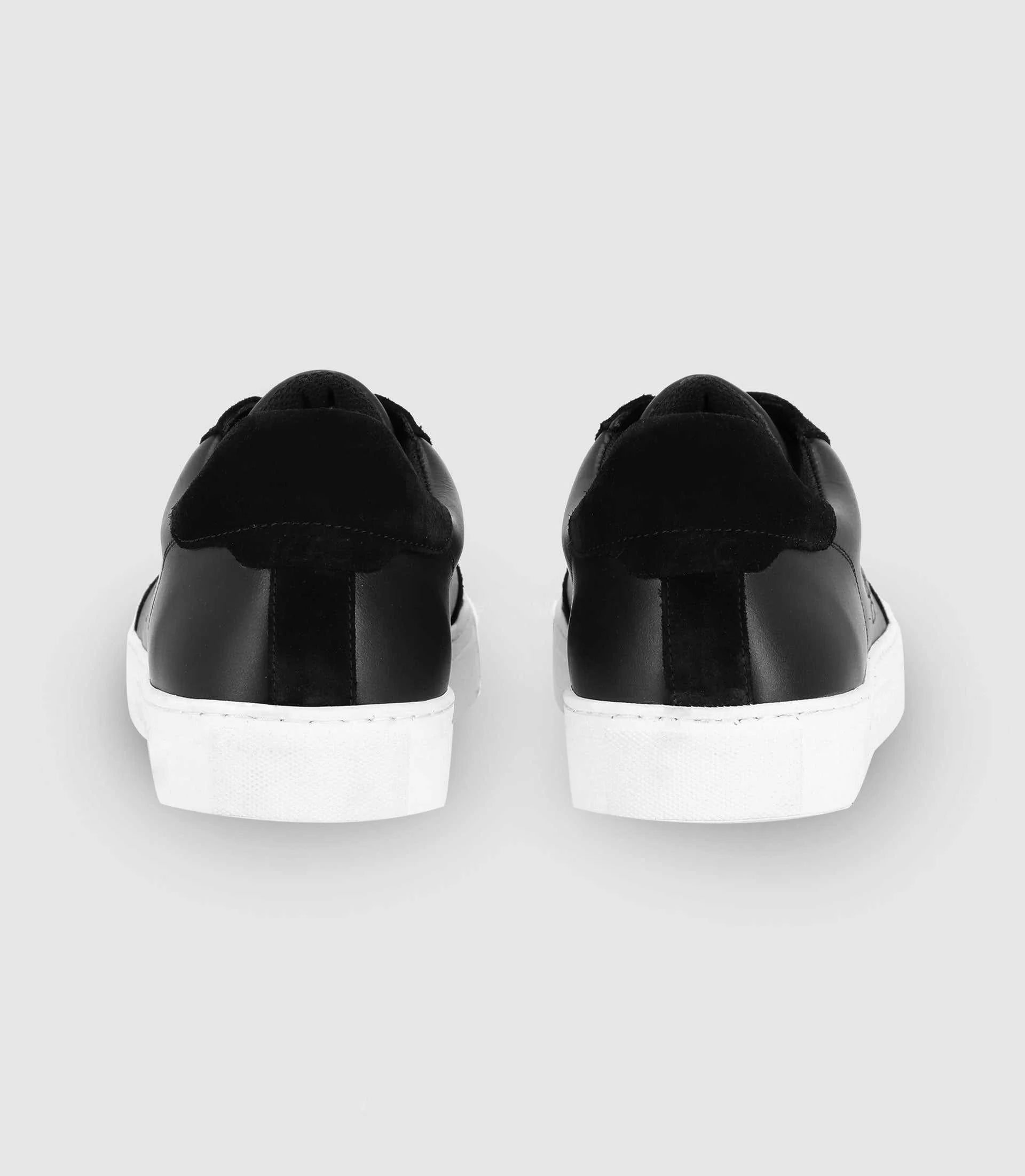 Sneakers à lacets en cuir noires - Image 4