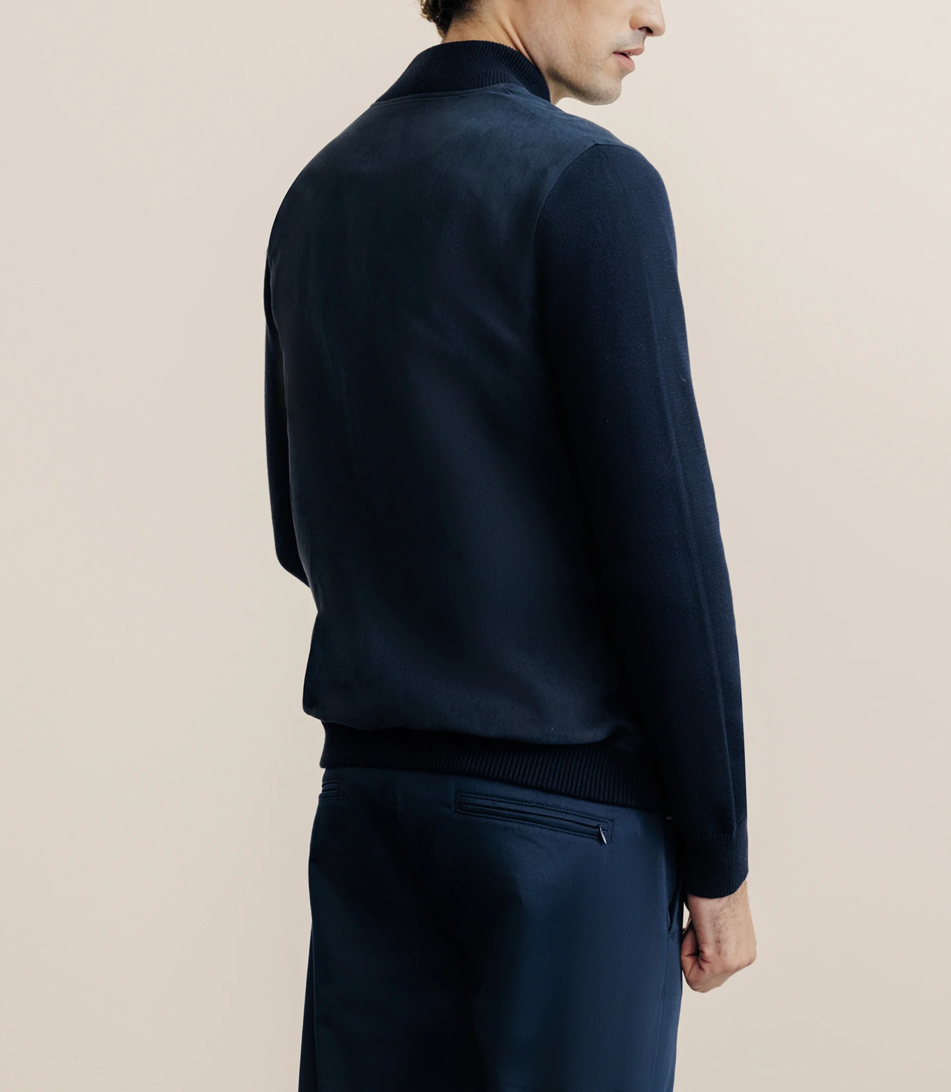 Gilet bi matière marine - Image 4
