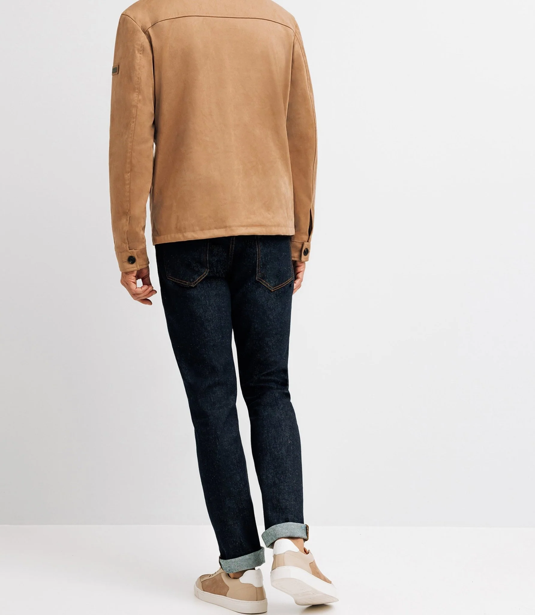 Blouson en suédine beige - Image 4