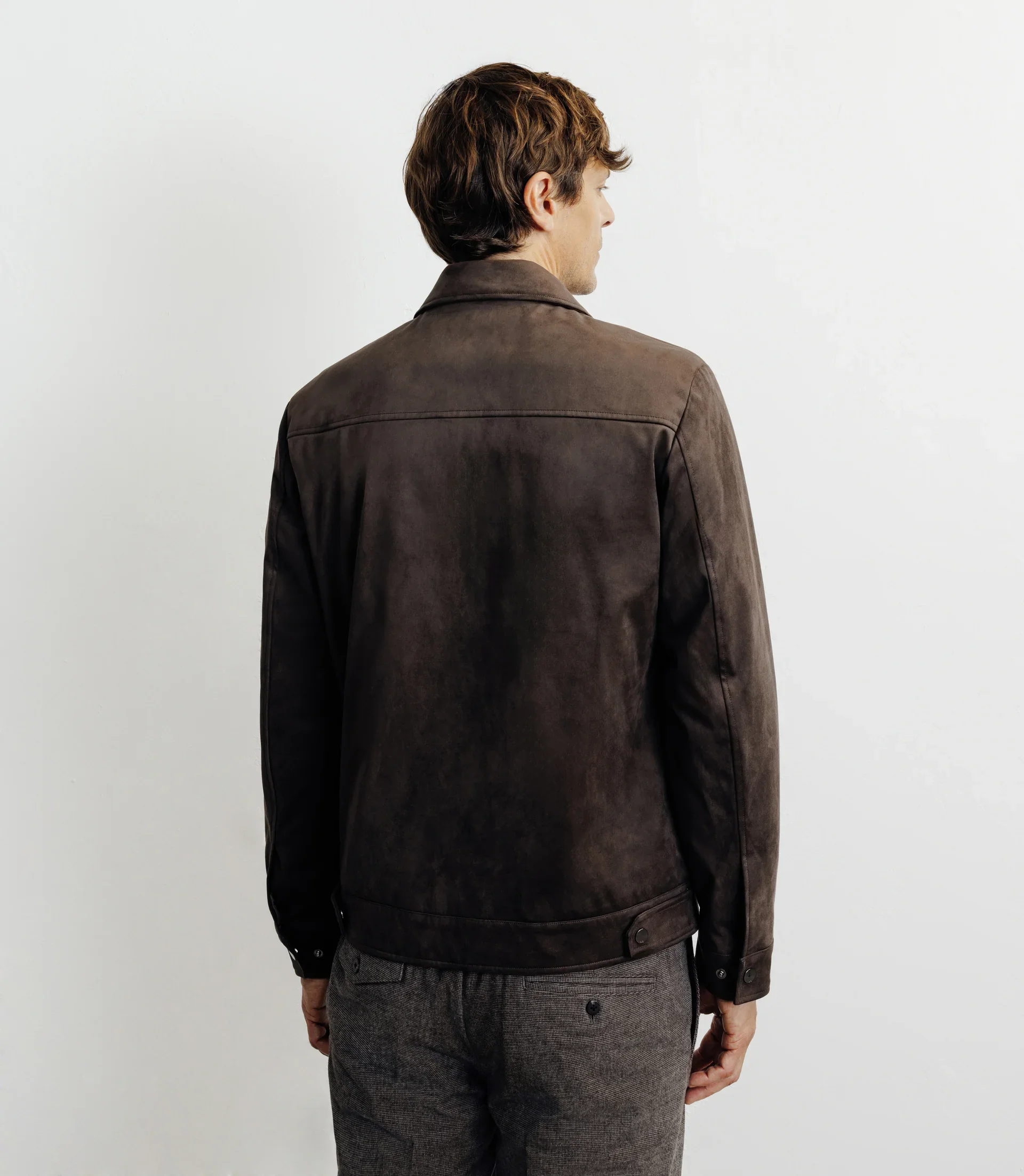 Blouson col chemise marron - Image 4
