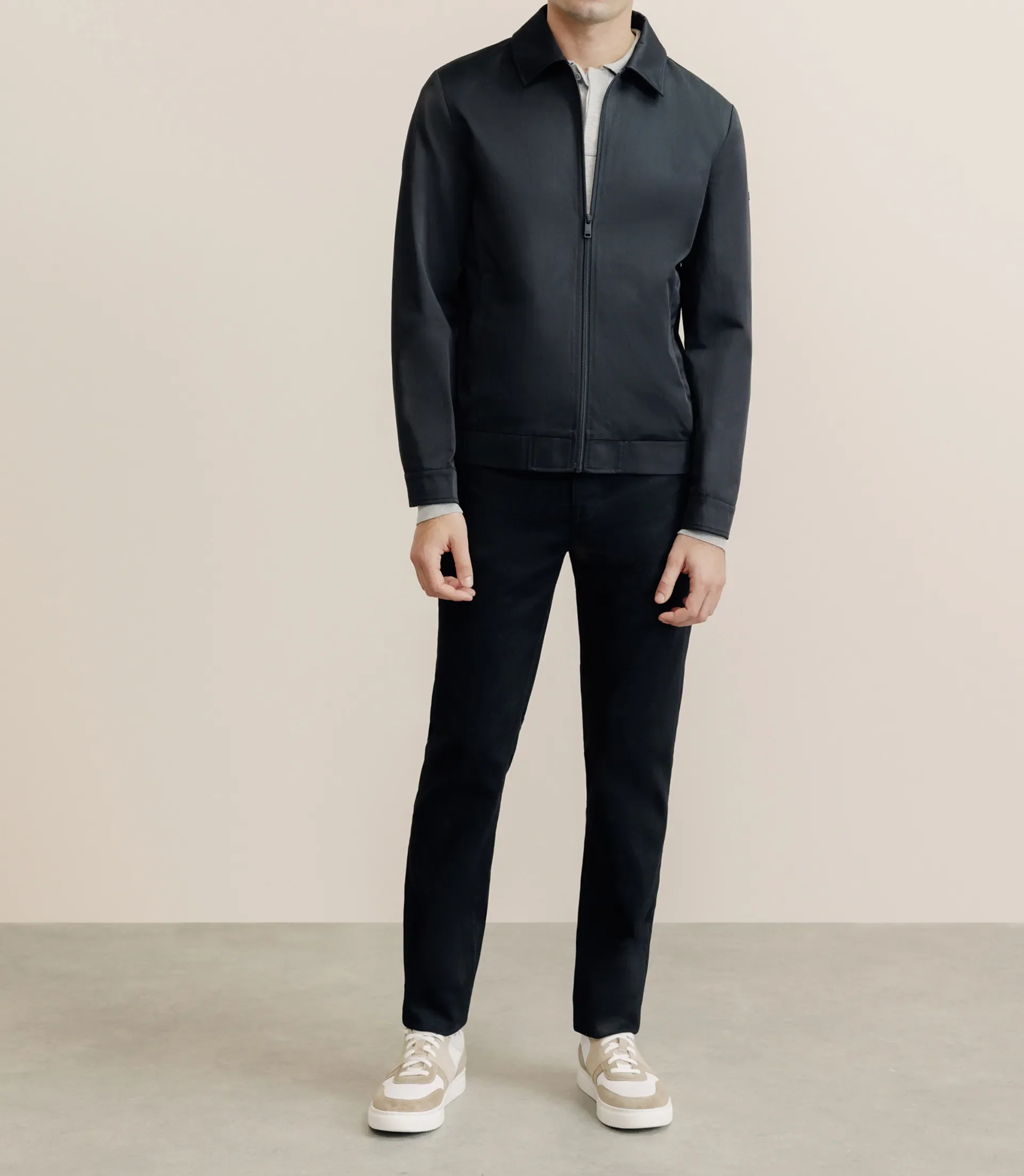 Blouson col chemise noir - Image 4
