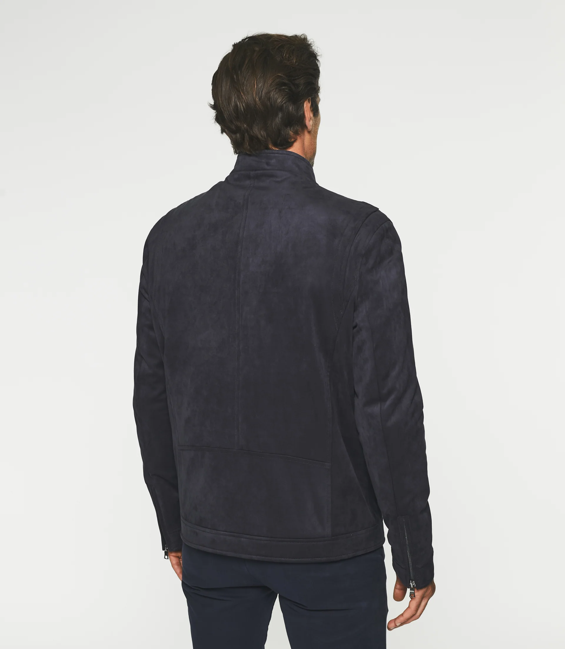 Blouson en suédine marine MALWEN - Image 2