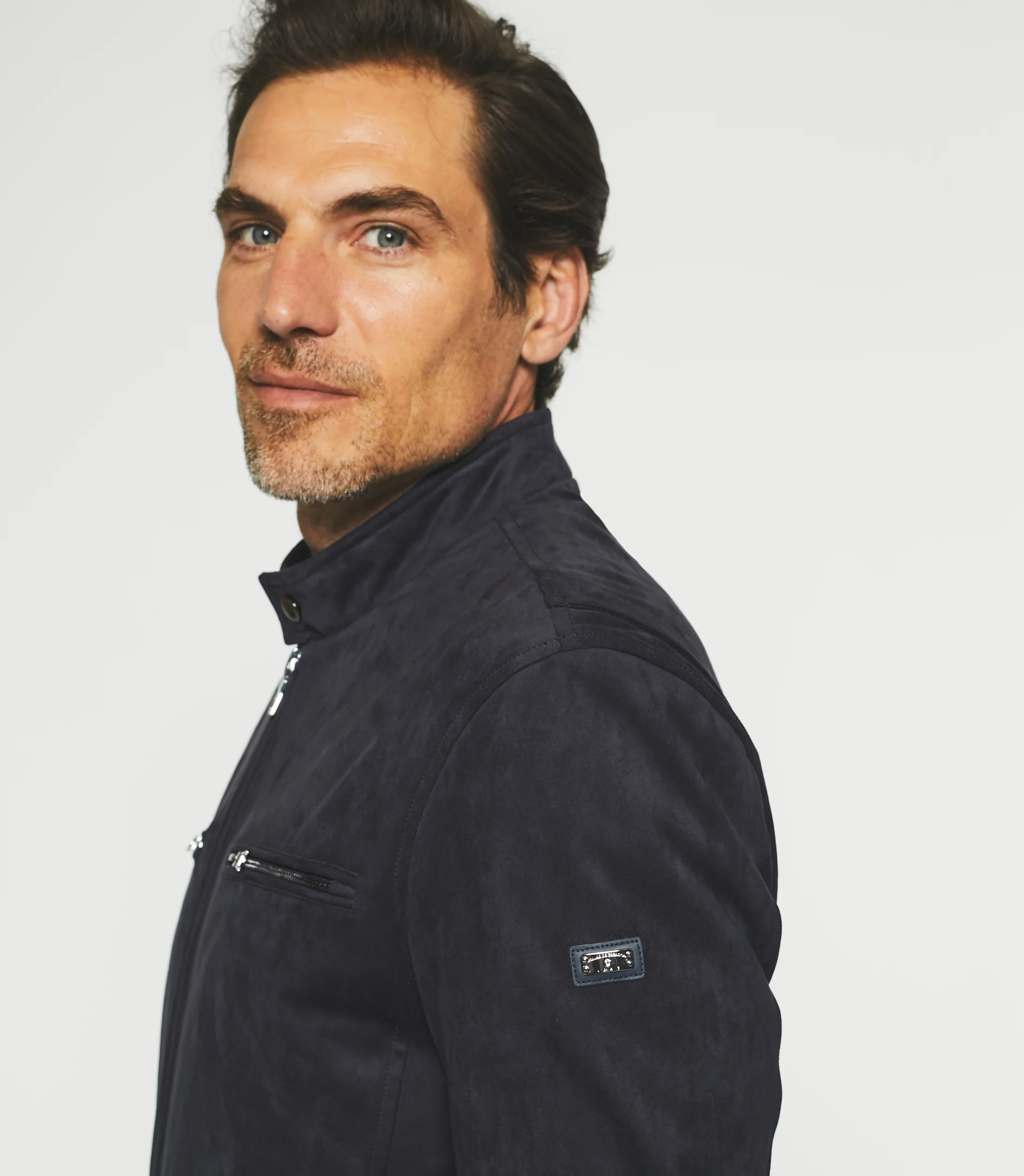 Blouson en suédine marine MALWEN - Image 5