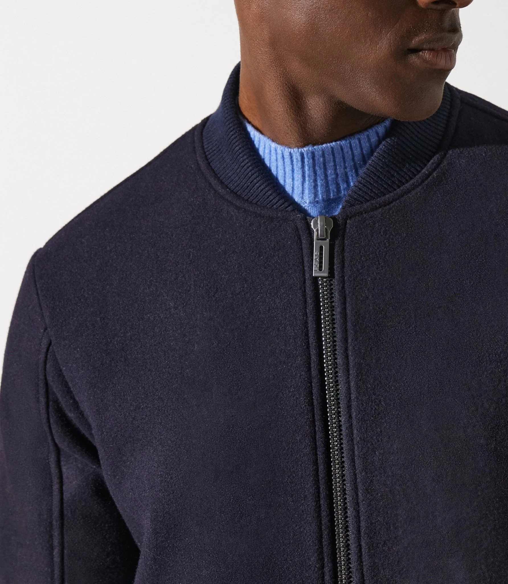 Blouson en laine teddy marine MOSCOU - Image 3