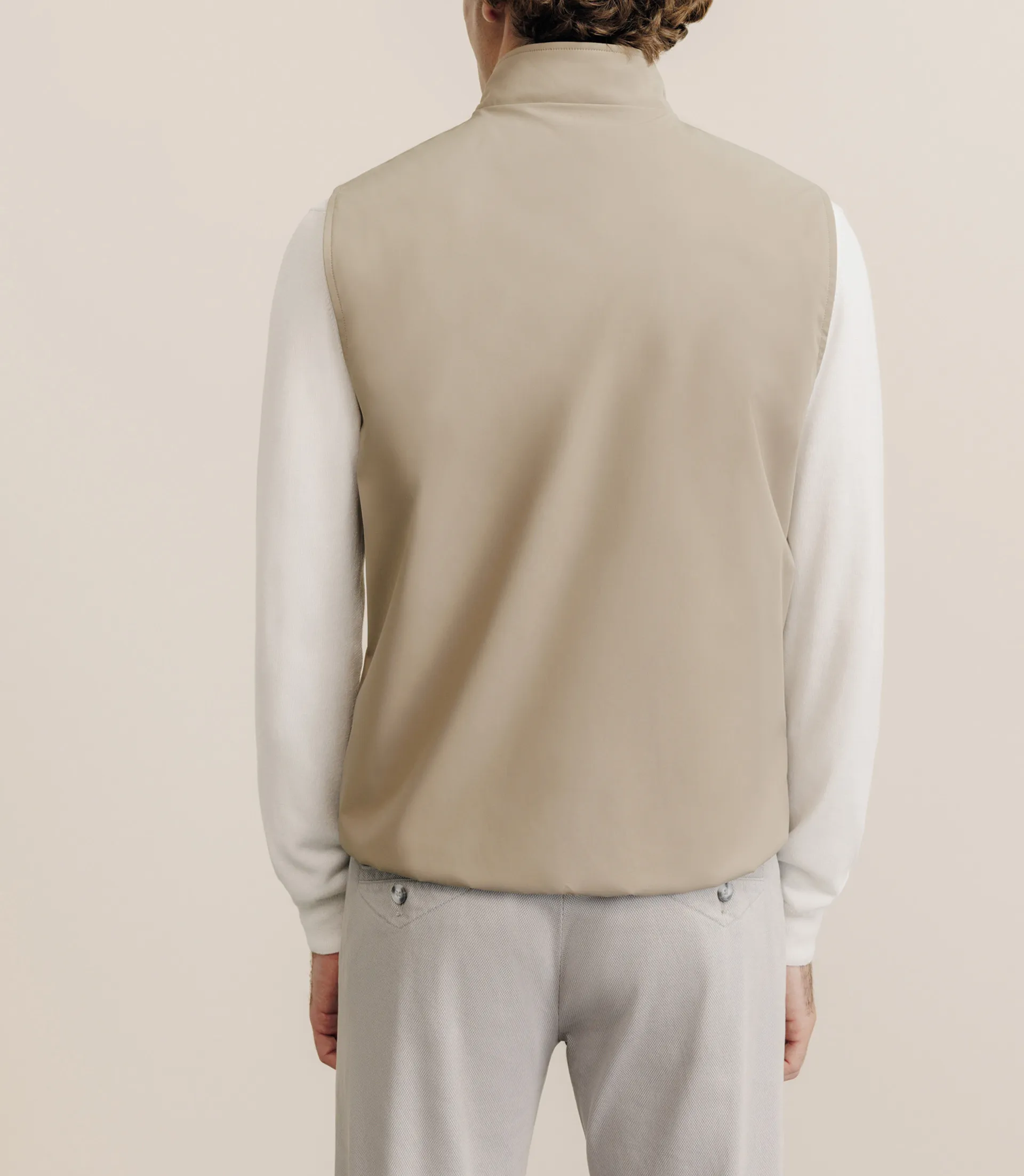 Blouson sans manche beige - Image 5