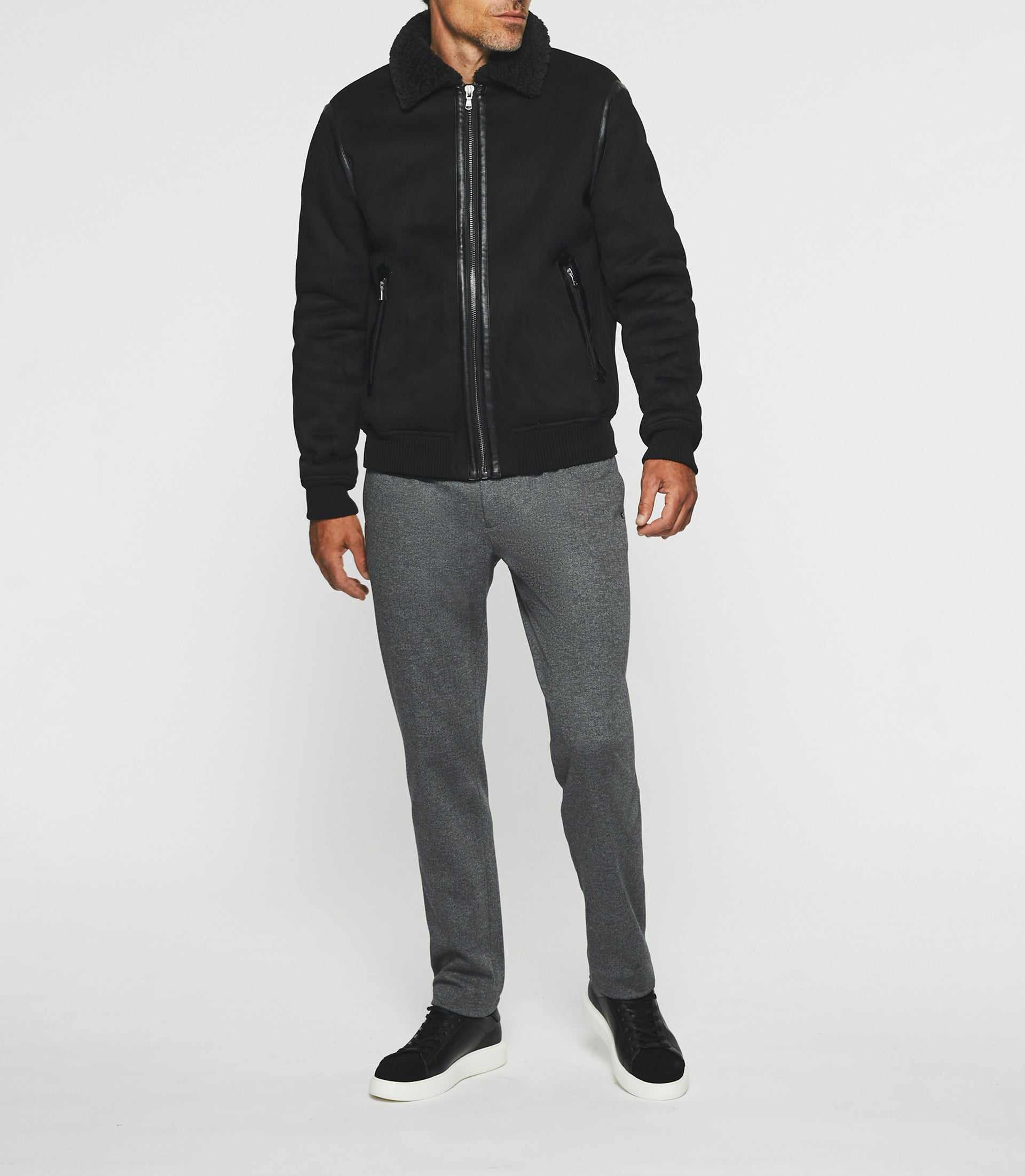 Blouson suède noir QUEEN - Image 3