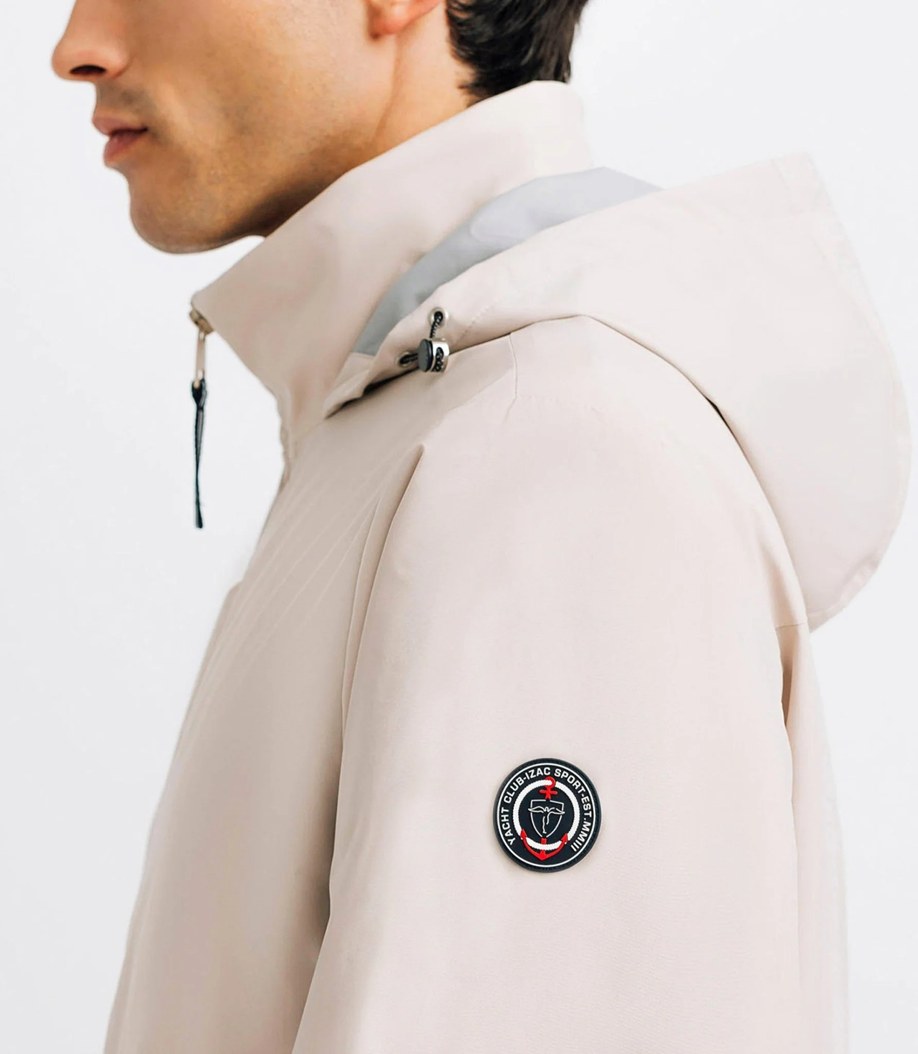 Blouson col montant beige - Image 3