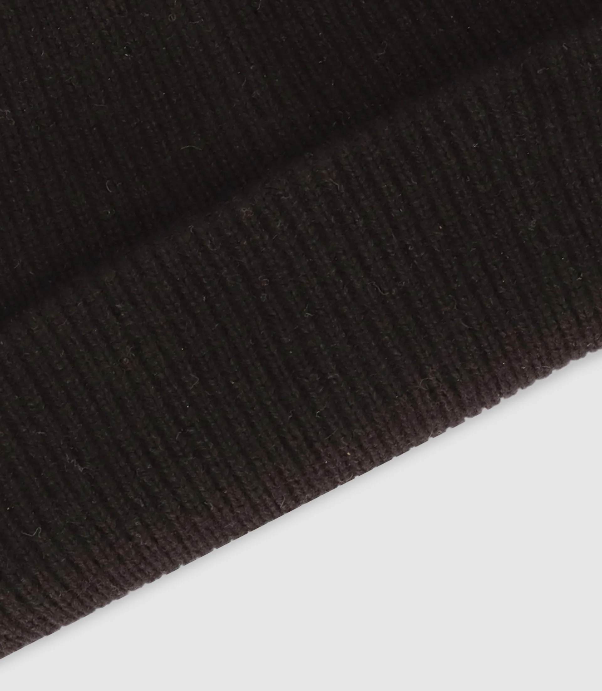 Bonnet en maille avec revers noir - Image 2