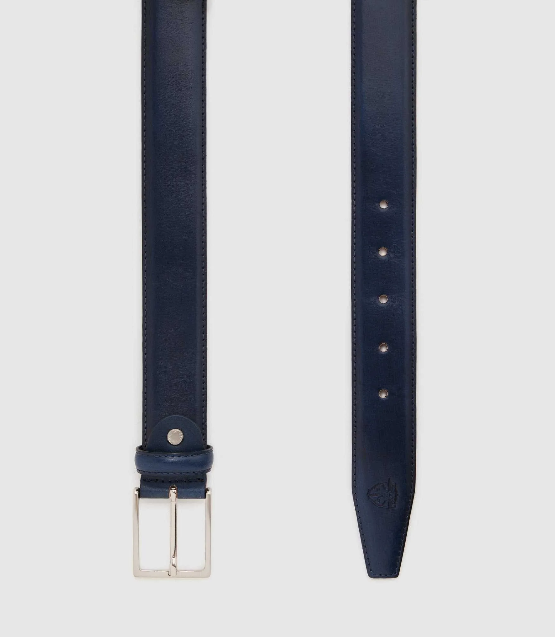 Ceinture ajustable 35mm en cuir marine - Image 2