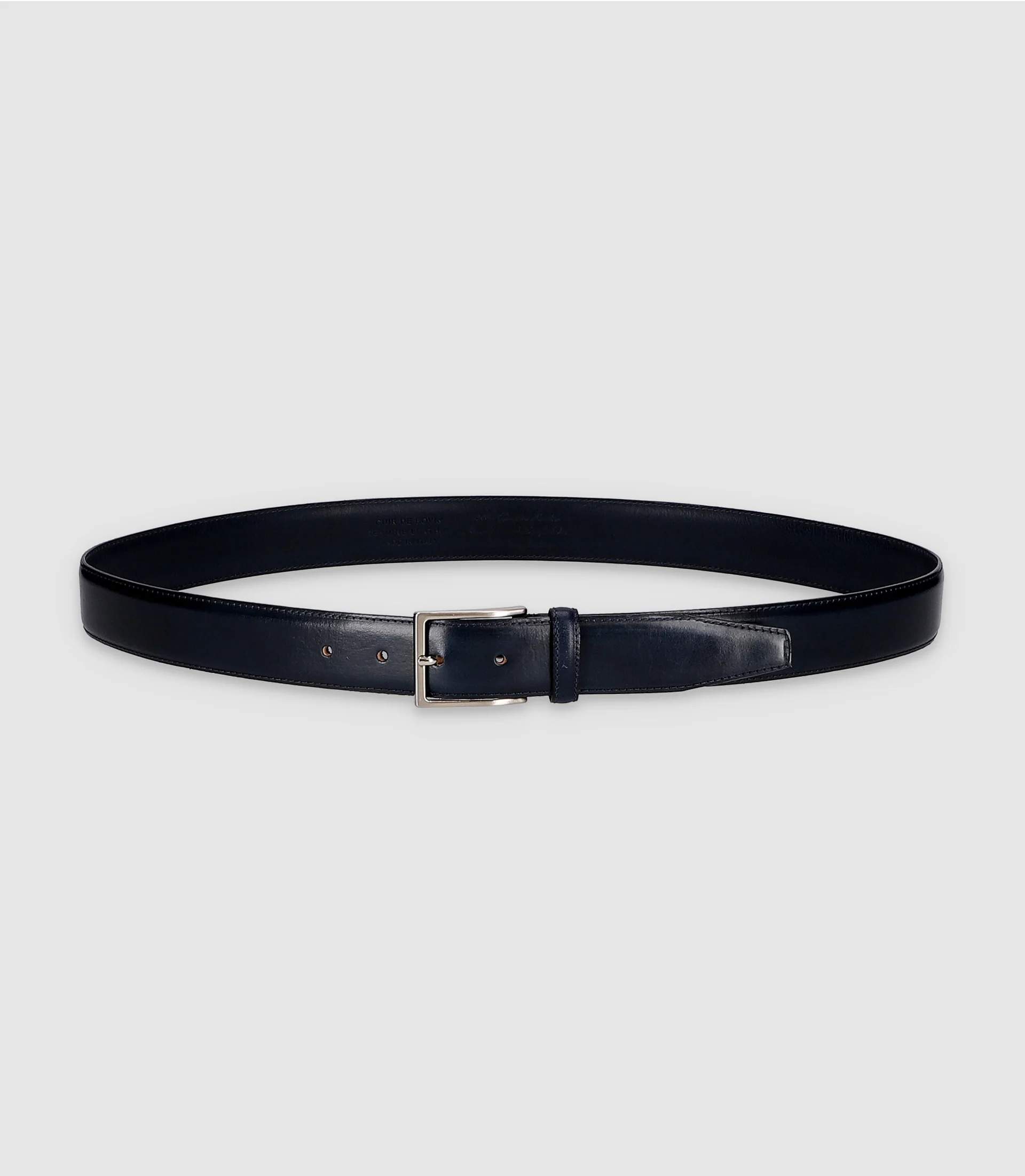Ceinture 35 mm ajustable en patine marine CALCAZAR
