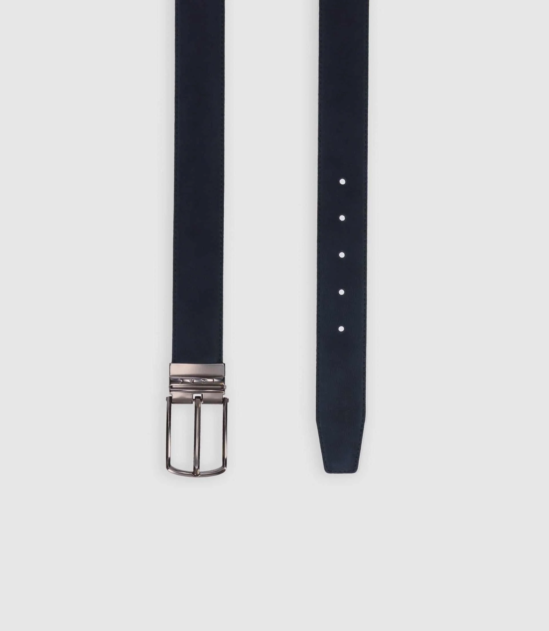 Ceinture en cuir 35mm ajustable marine CHANCE - Image 2