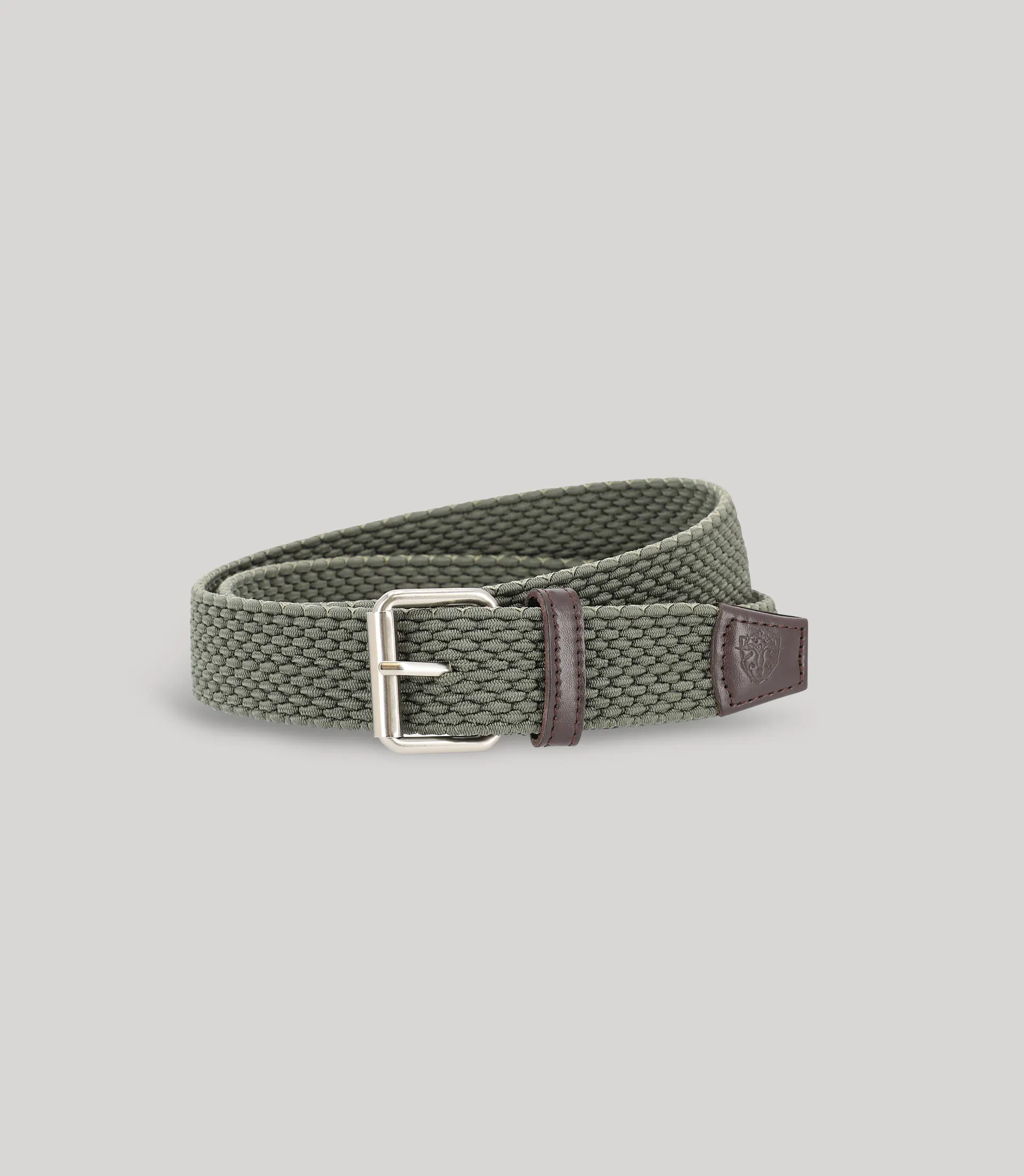 Ceinture tressée kaki
