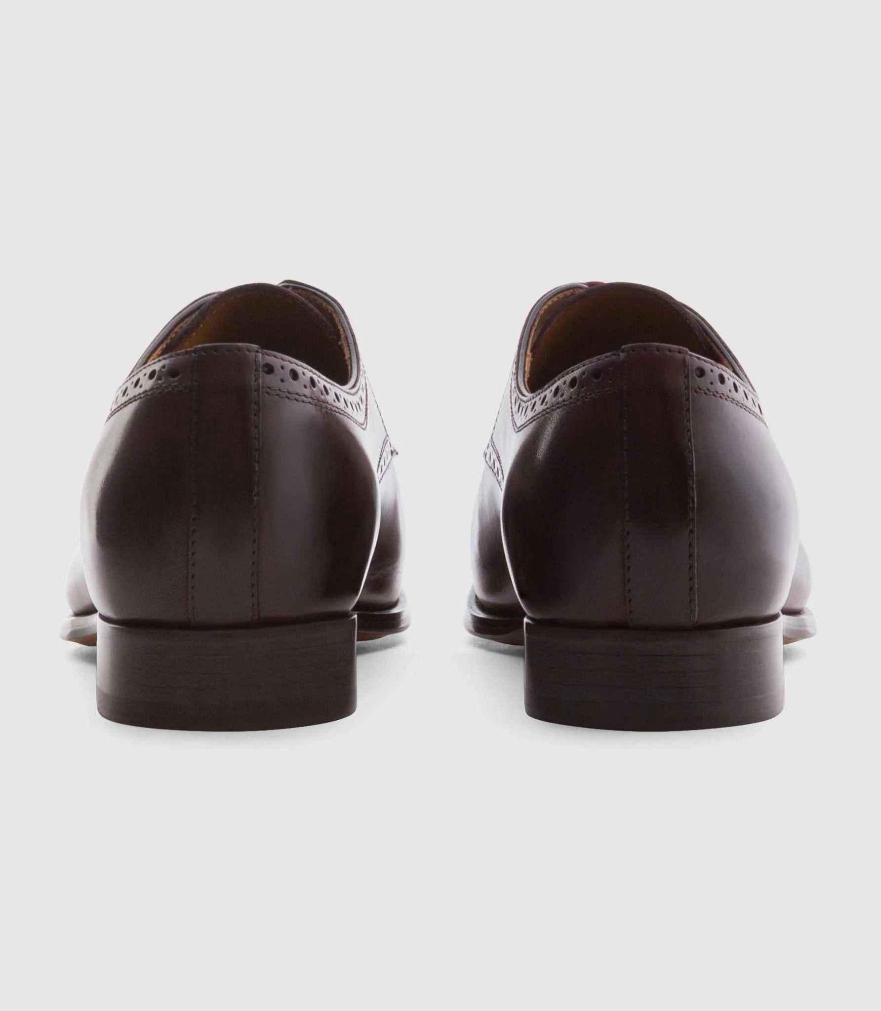 Derby couture en cuir bordeaux "Camillo" - Image 3