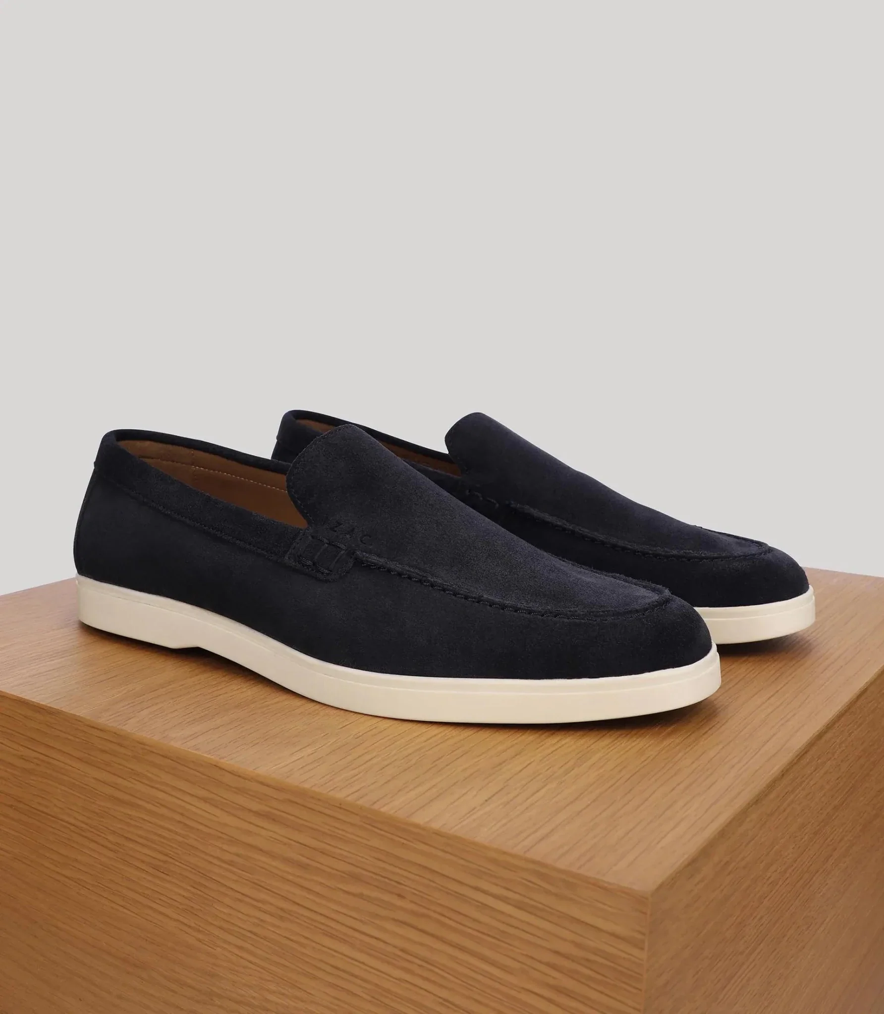 Mocassin casual en suède marine - Image 2