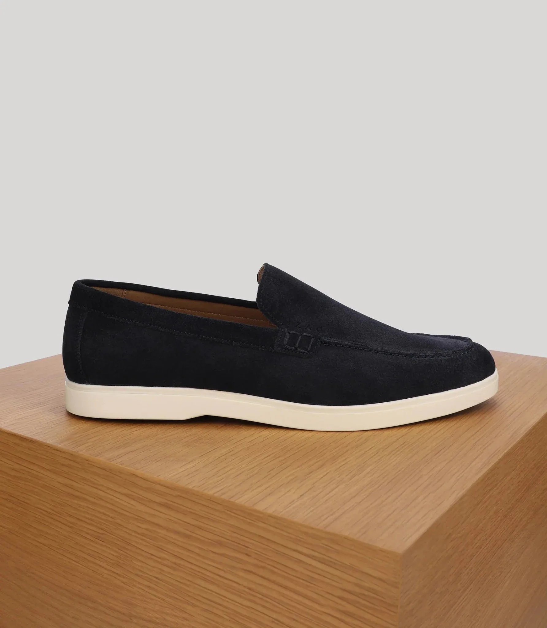 Mocassin casual en suède marine - Image 3