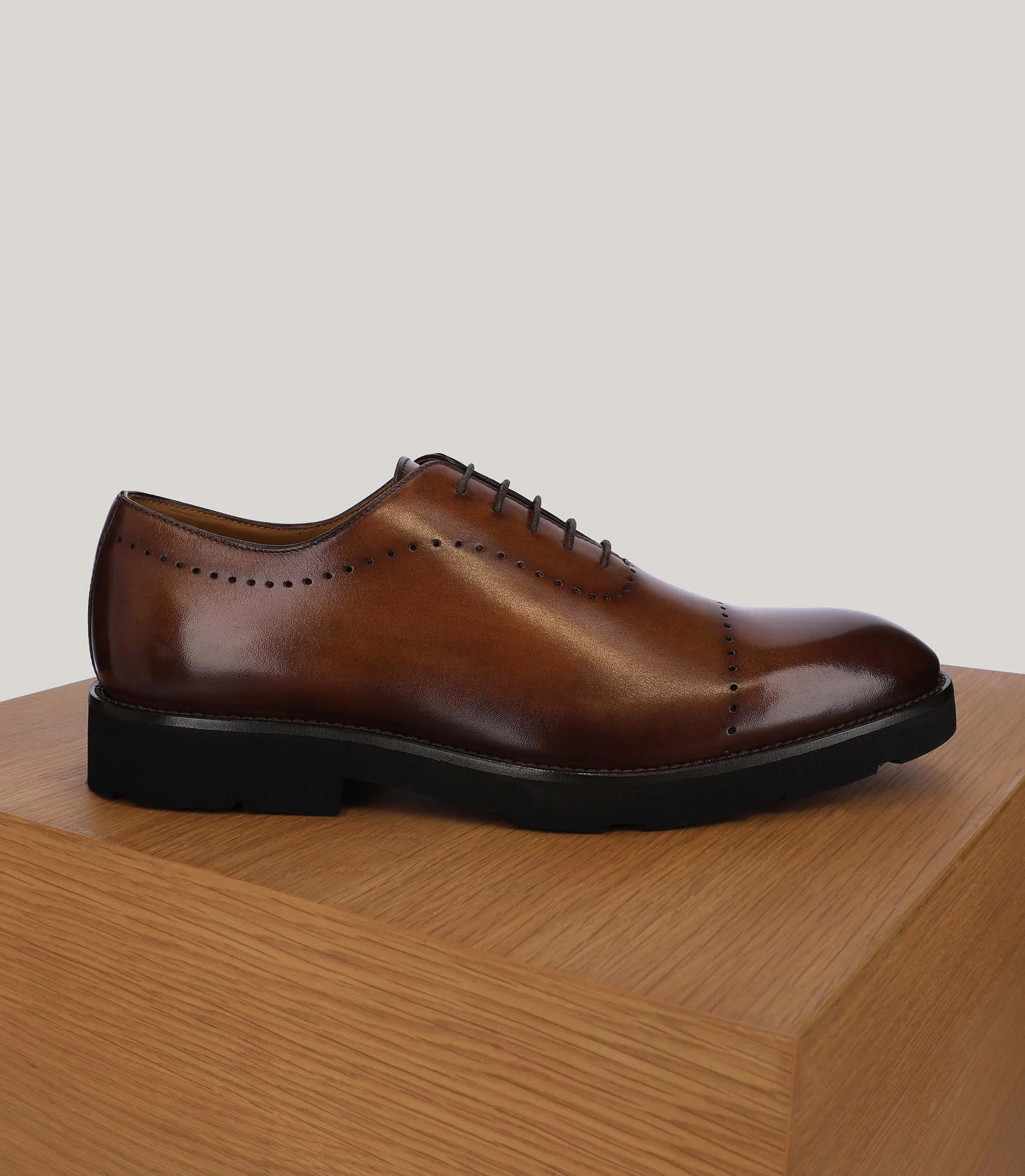 Richelieu en cuir marron - Image 2