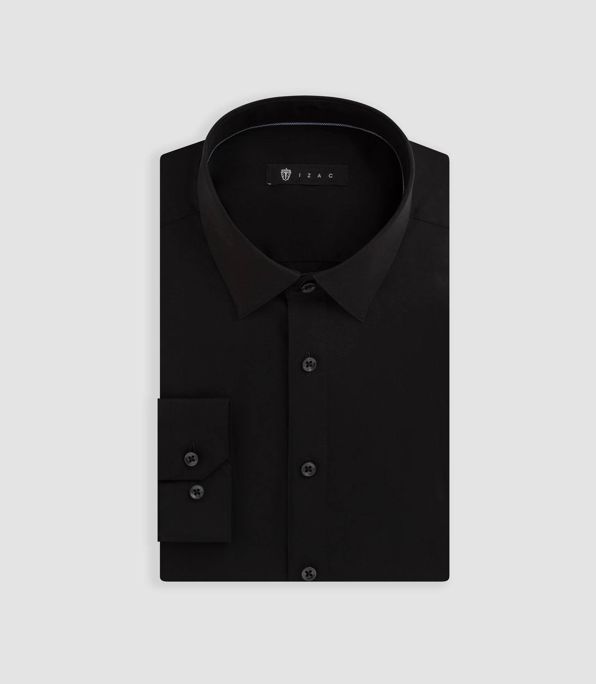 Chemise coton stretch noire MALTEBIS - Image 3