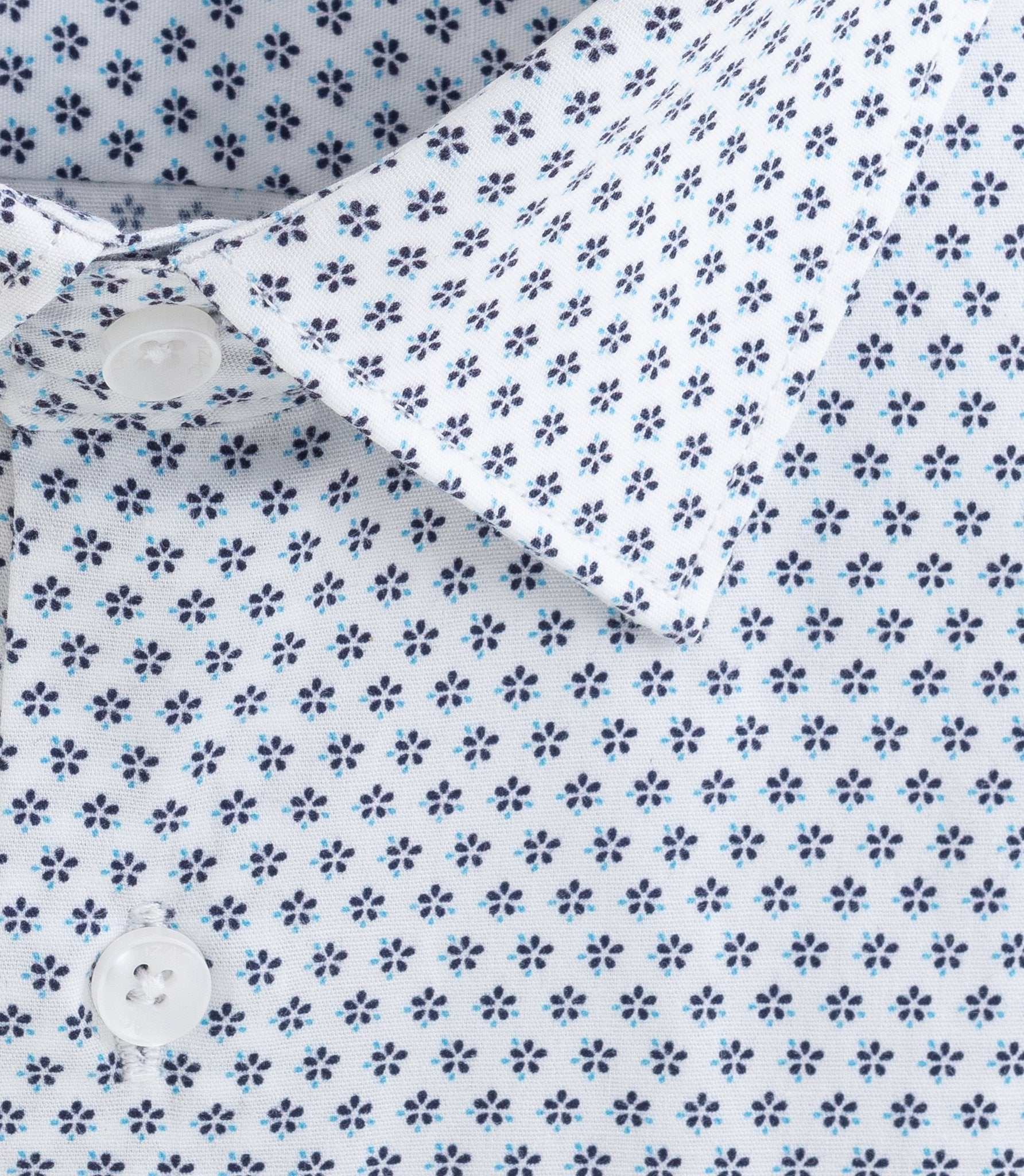 Chemise à imprimé micro motif blanche "Diego" - Image 3