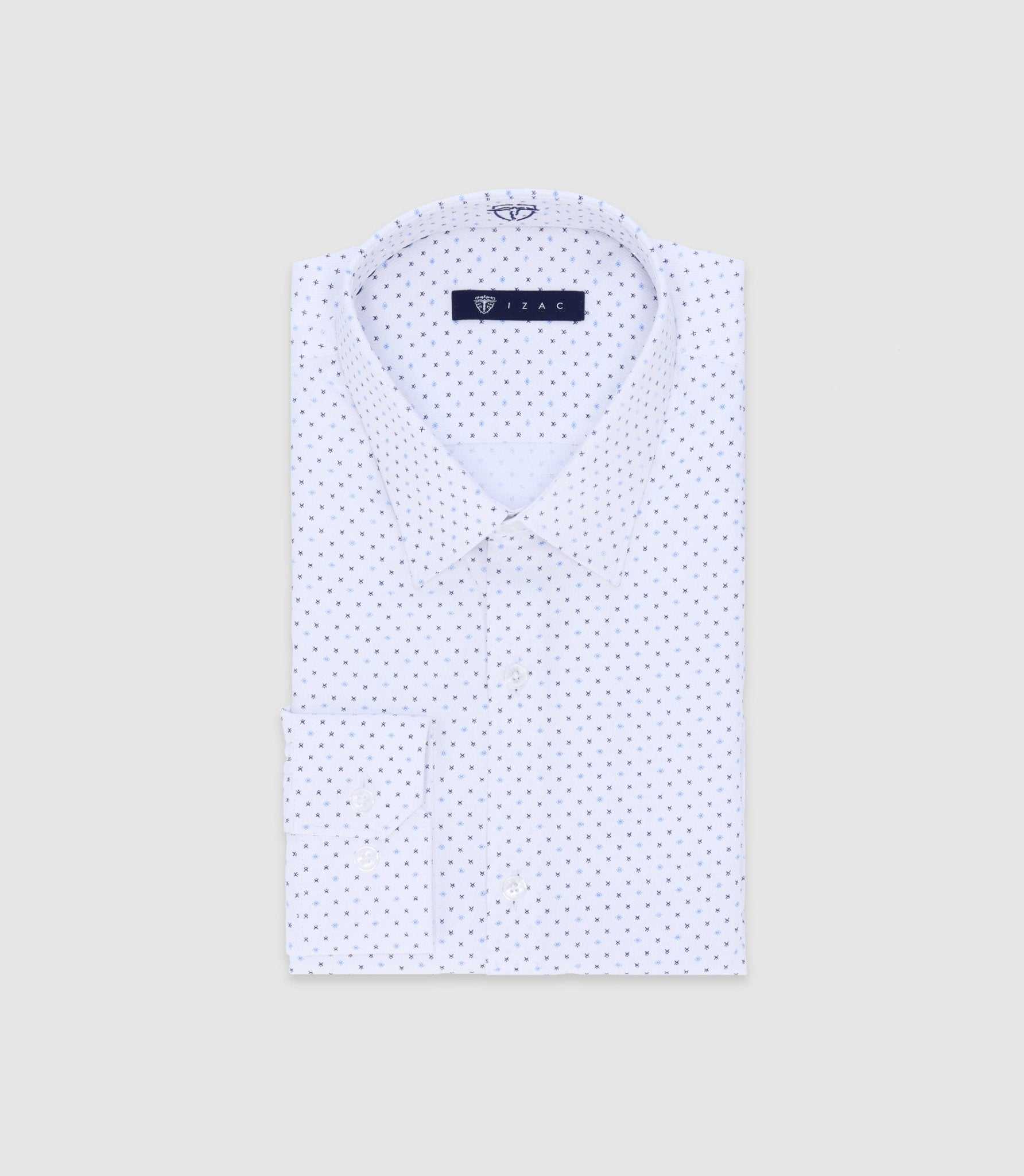 Chemise avec motifs blanche