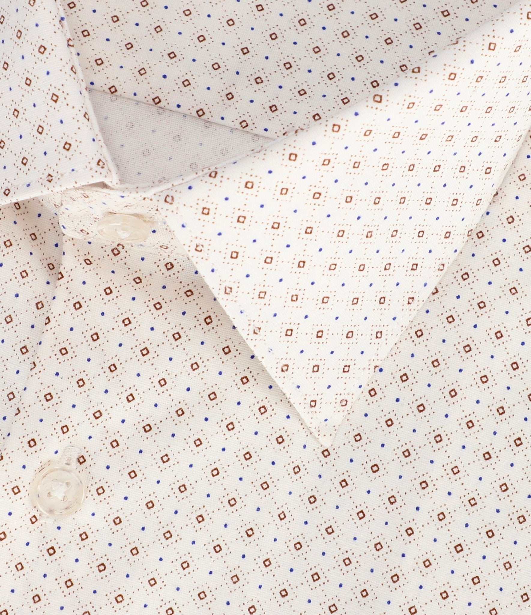 Chemise ville imprimée blanc marron PAIGE - Image 2