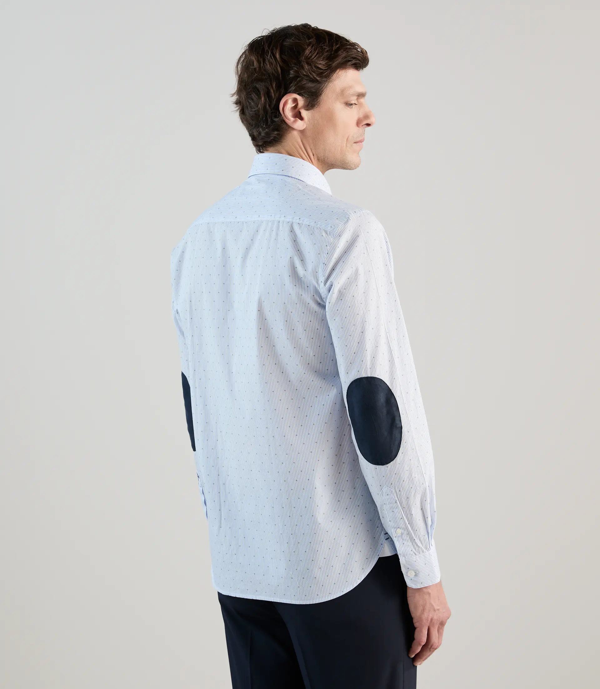 Chemise casual avec coudières ciel - Image 4