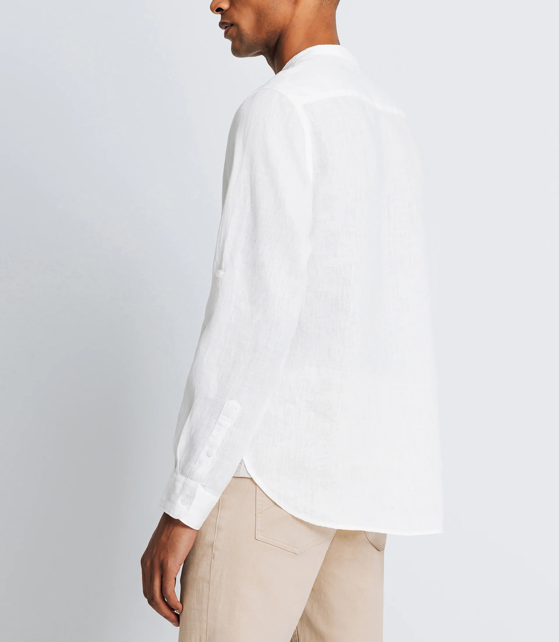 Chemise casual en lin blanche - Image 3
