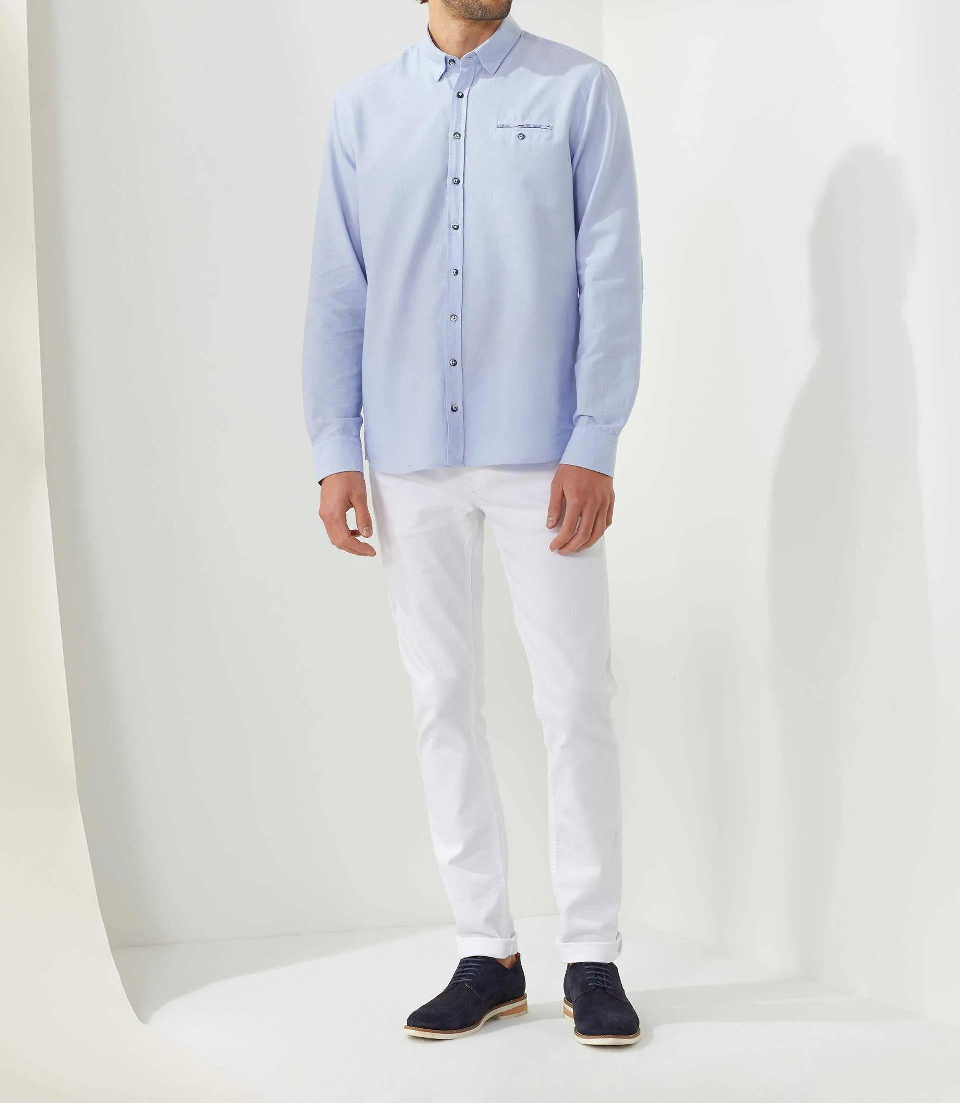 Chemise casual bleu ciel "Sara" - Image 5