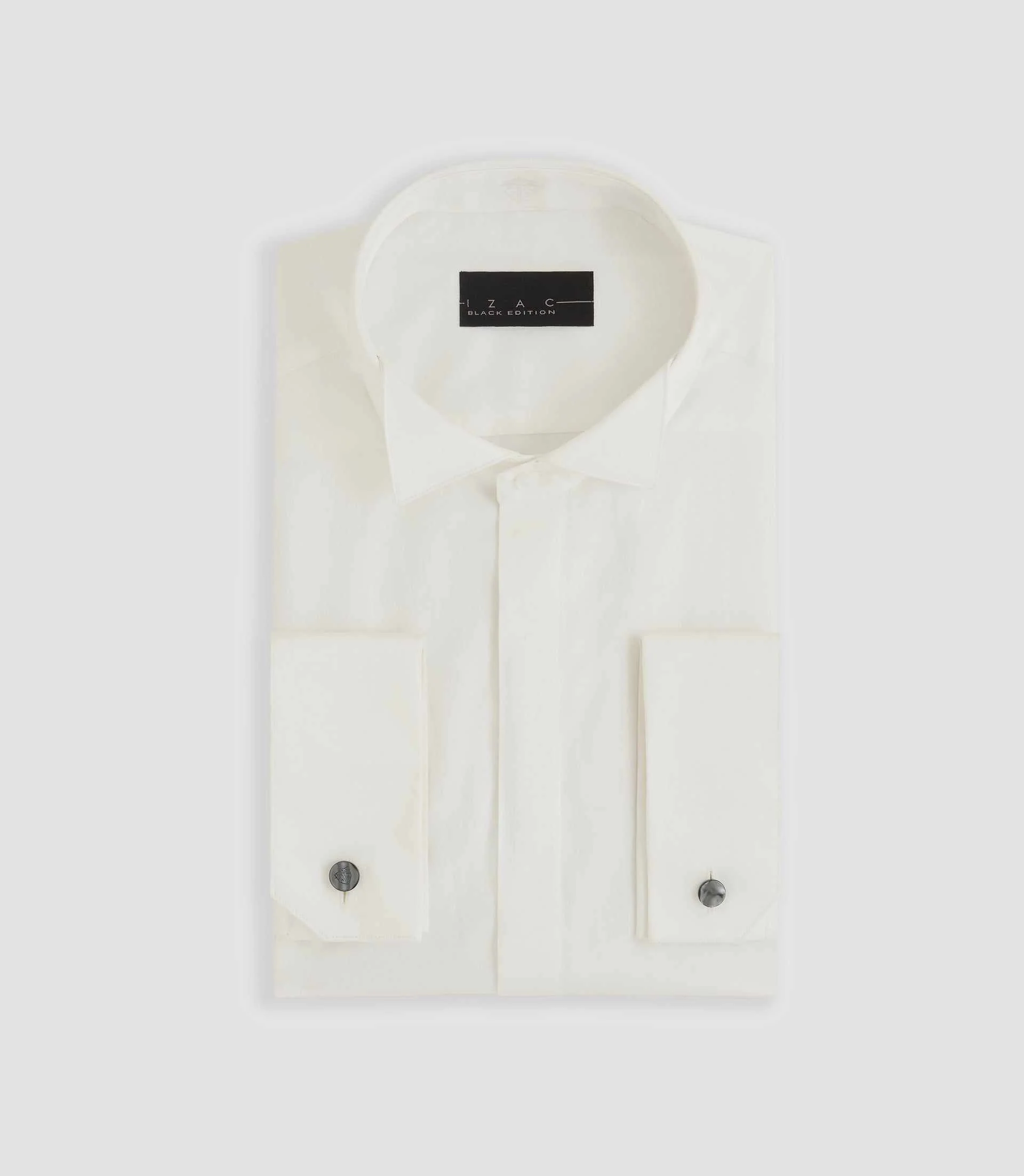 Chemise de cérémonie en satin écru "Metaphor" - Image 3