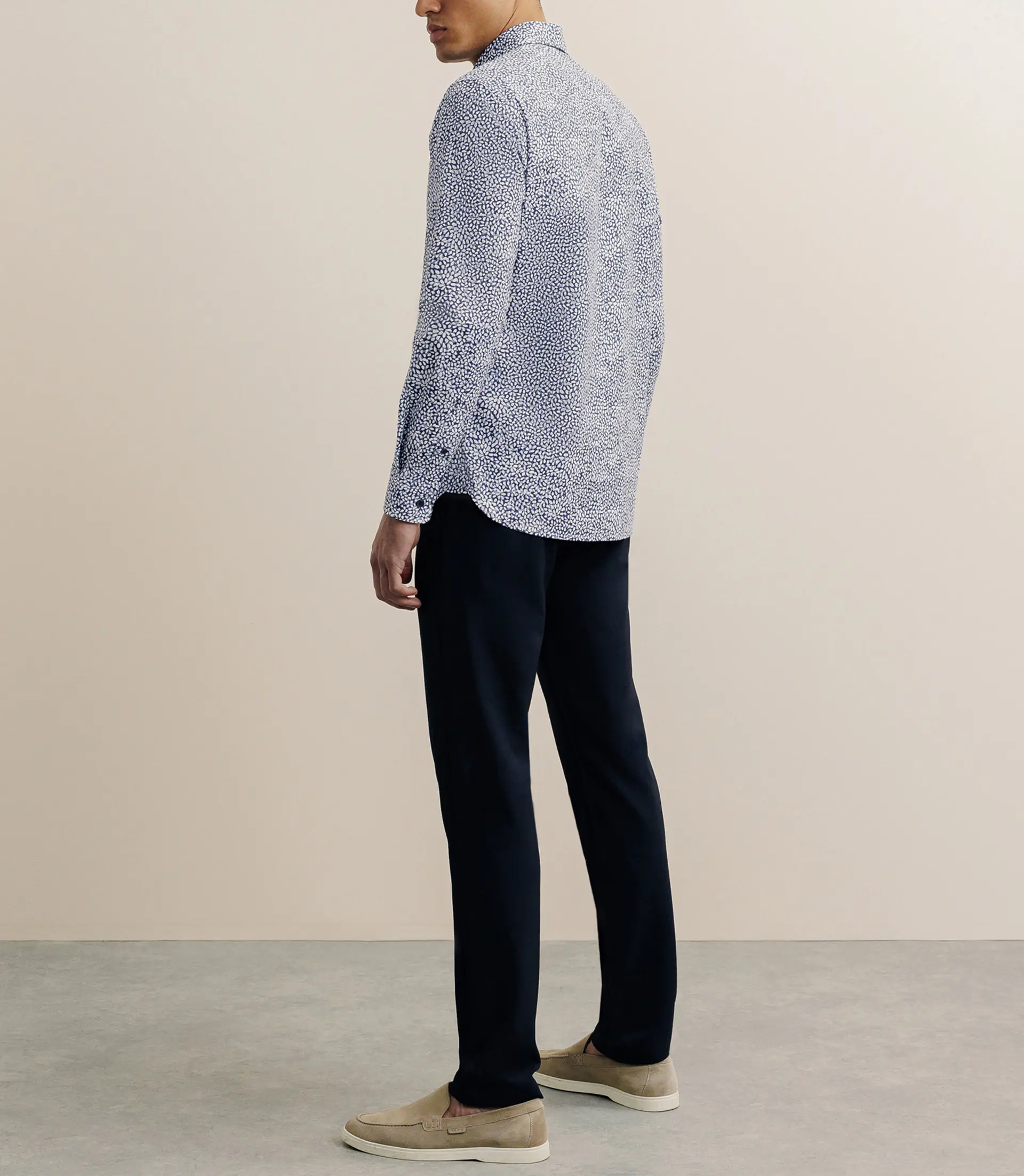 Chemise droite imprimée marine - Image 4