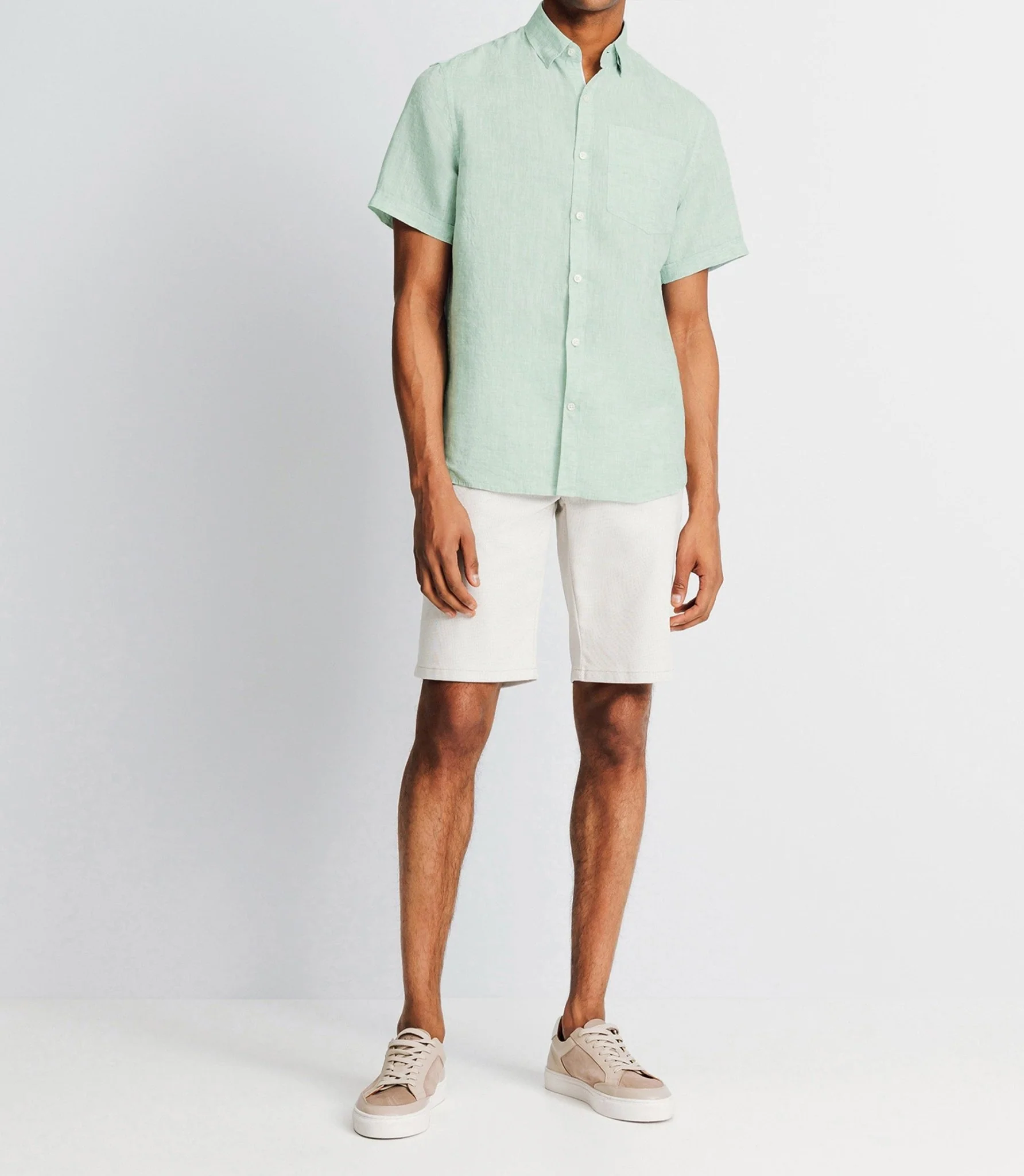 Chemise en lin vert clair - Image 2