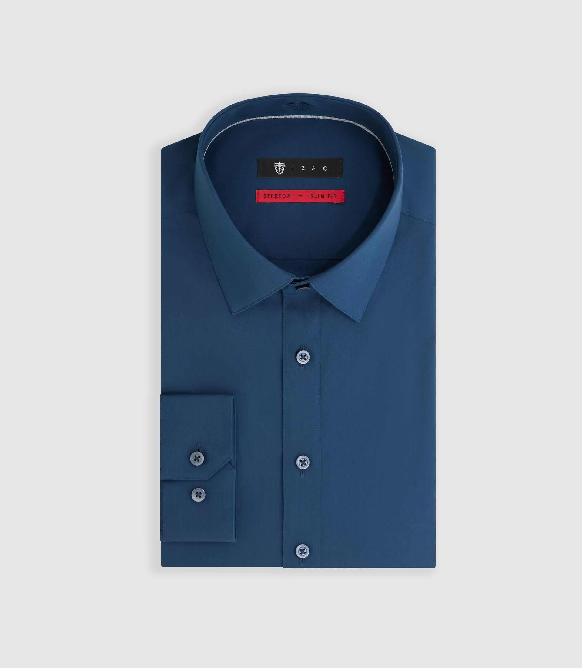 Chemise en popeline stretch marine "Malte" - Image 3