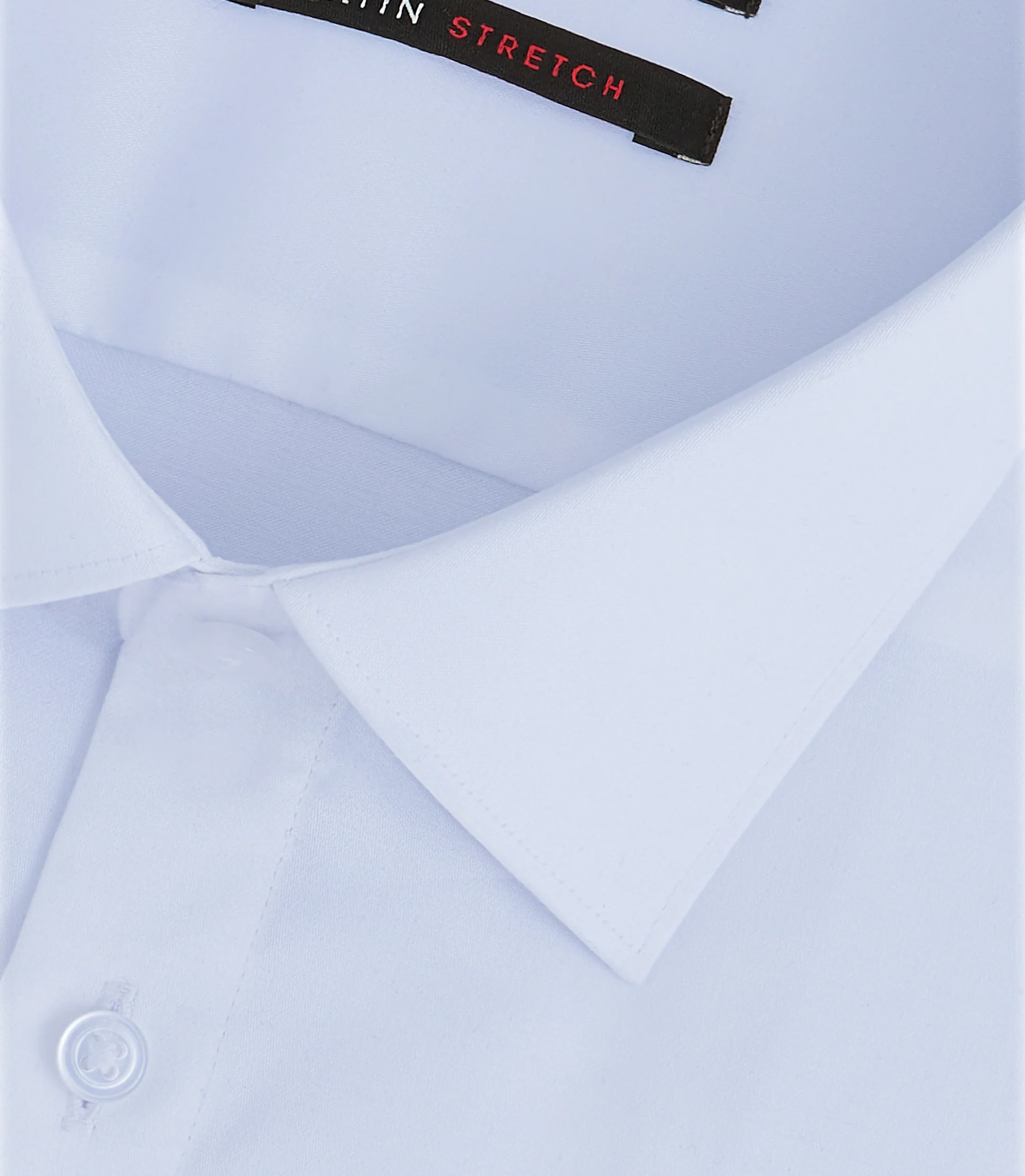 Chemise en satin stretch ciel SASTRETCHBASIC - Image 2