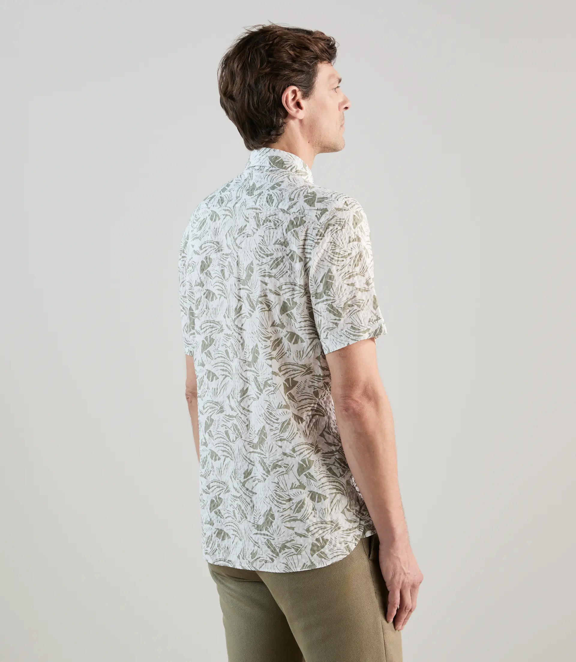Chemise fantaisie kaki - Image 3