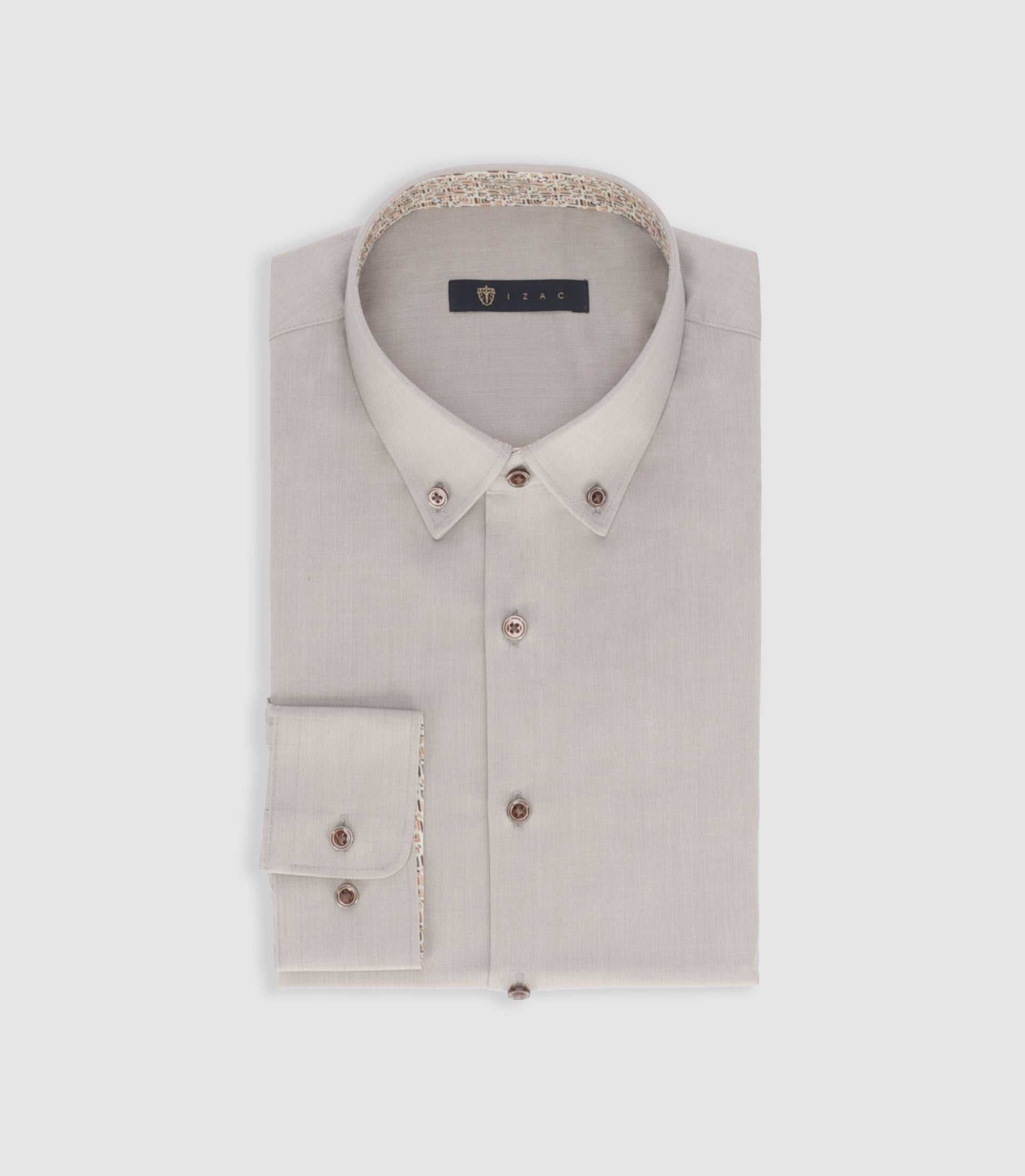 Chemise slim beige PABLO - Image 3