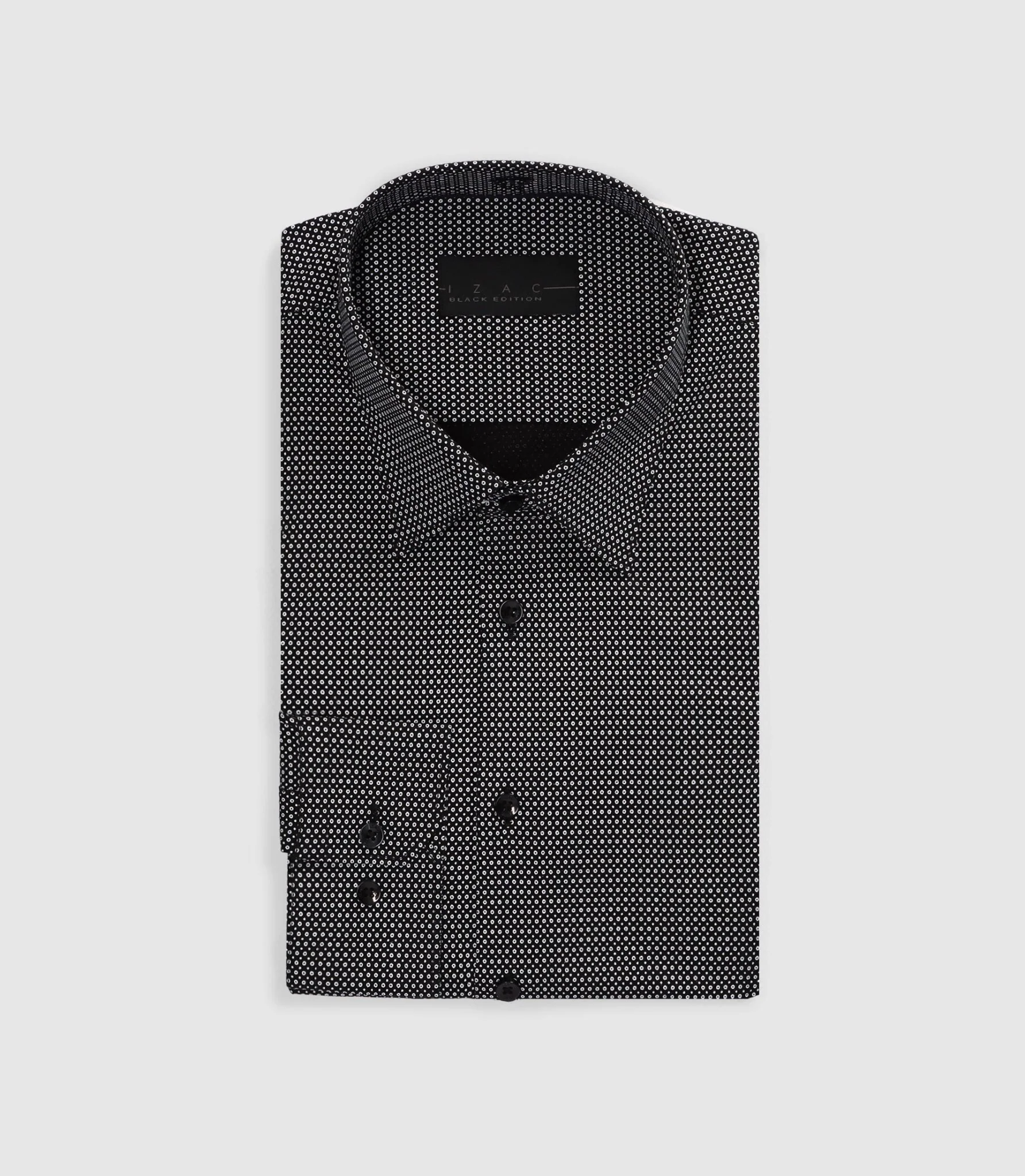 Chemise à imprimé micro motifs noir PEPIN - Image 3