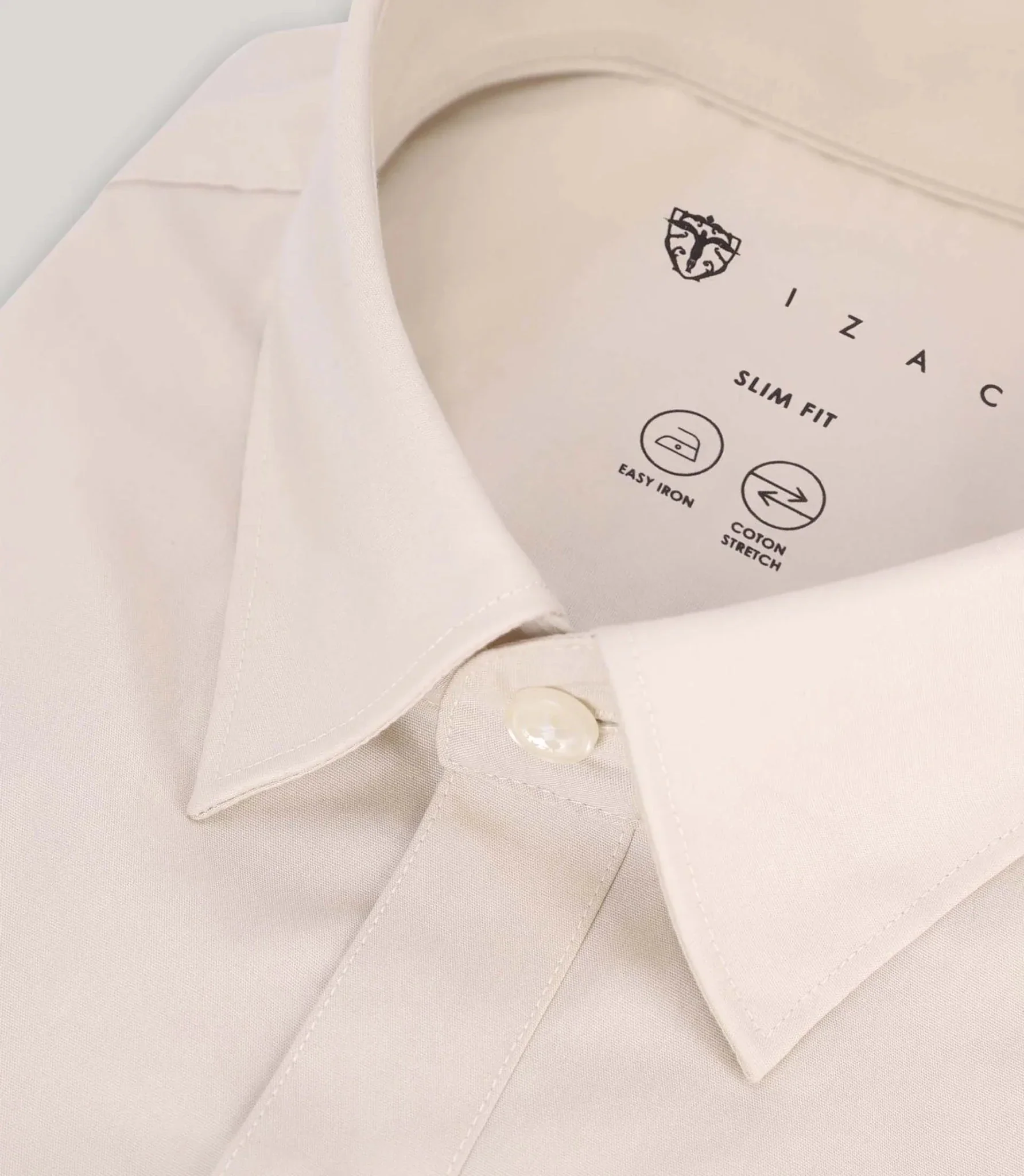 Chemise ville unie beige - Image 2