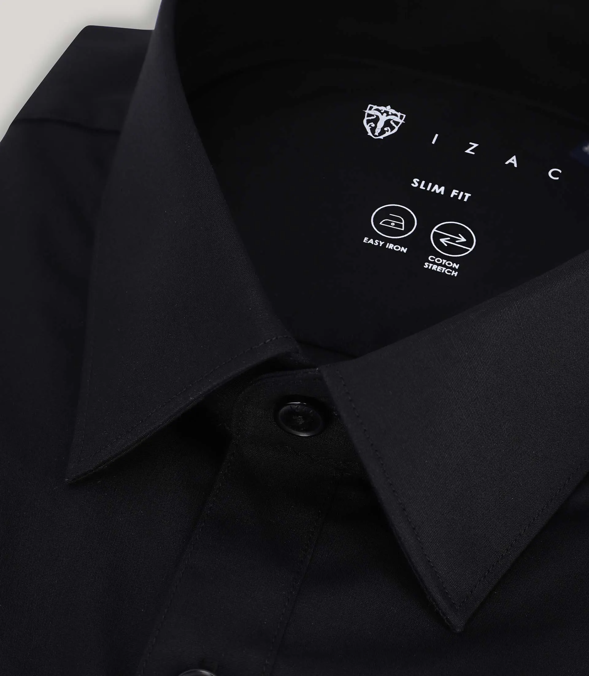 Chemise ville unie noire - Image 2