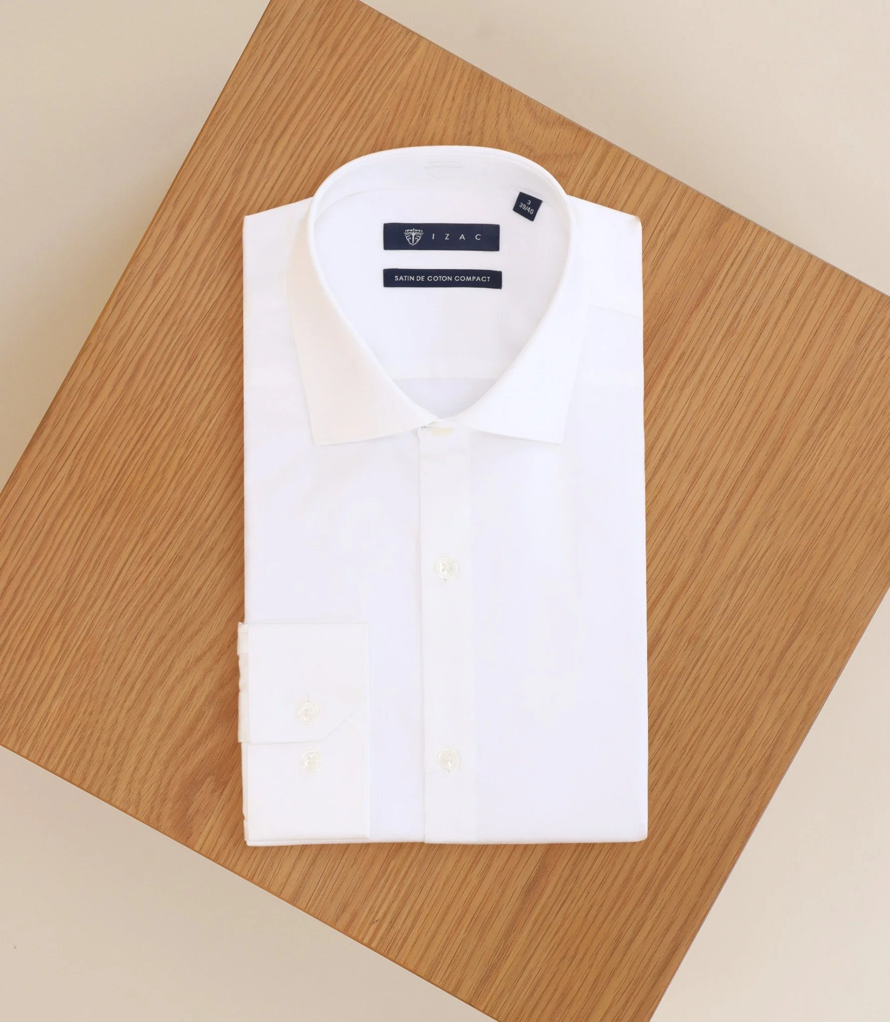 Chemise en satin de coton écru - Image 3