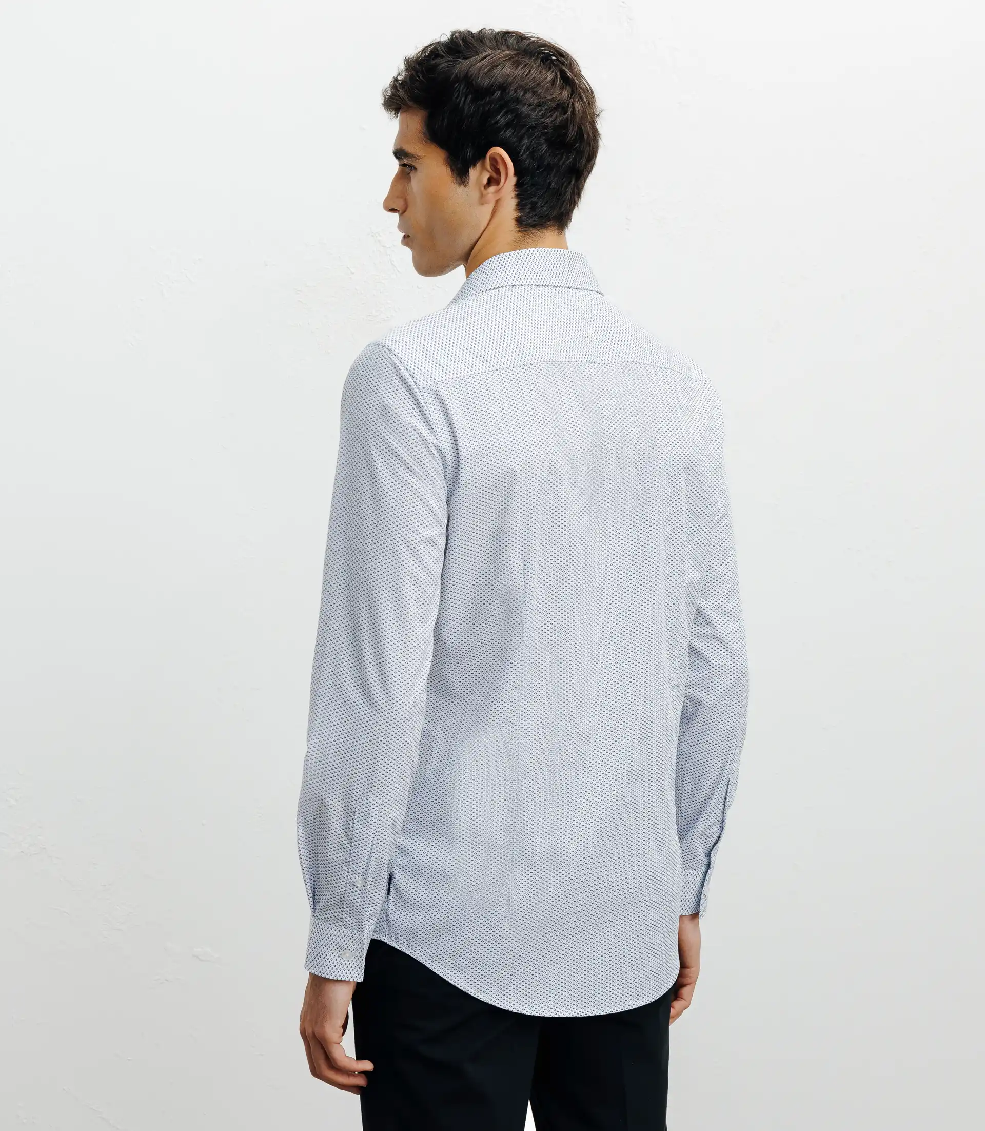 Chemise ville imprimée bleue - Image 3