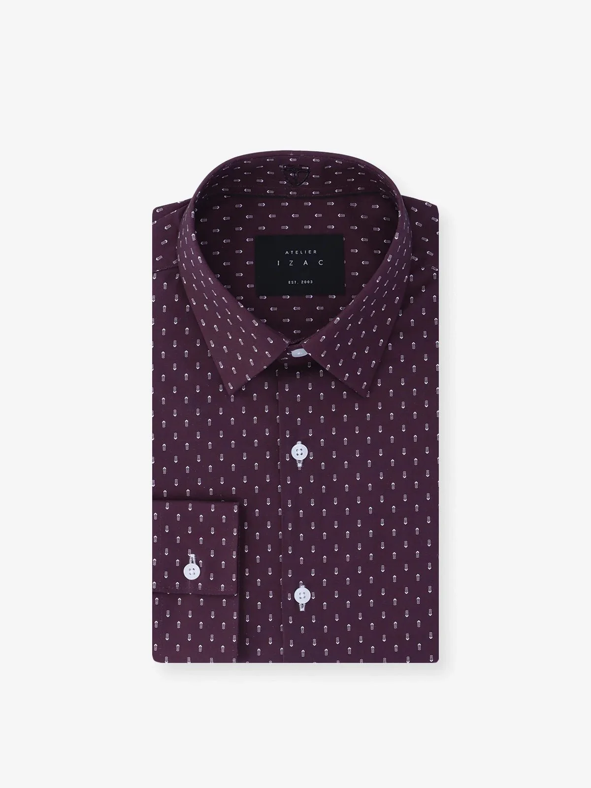 Chemise ville imprimée bordeau - Image 5