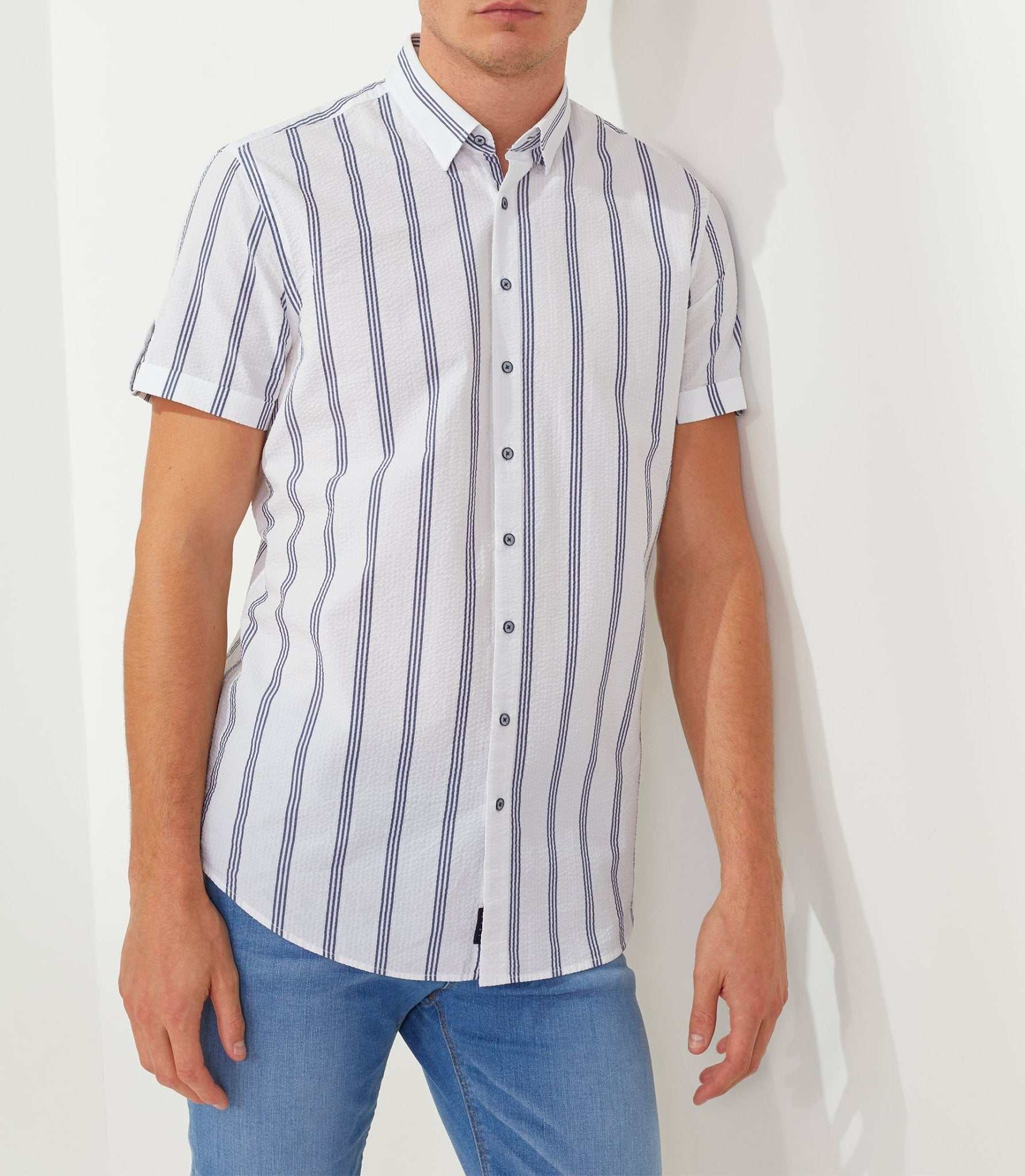 Chemise casual blanc "Tameo" - Image 3