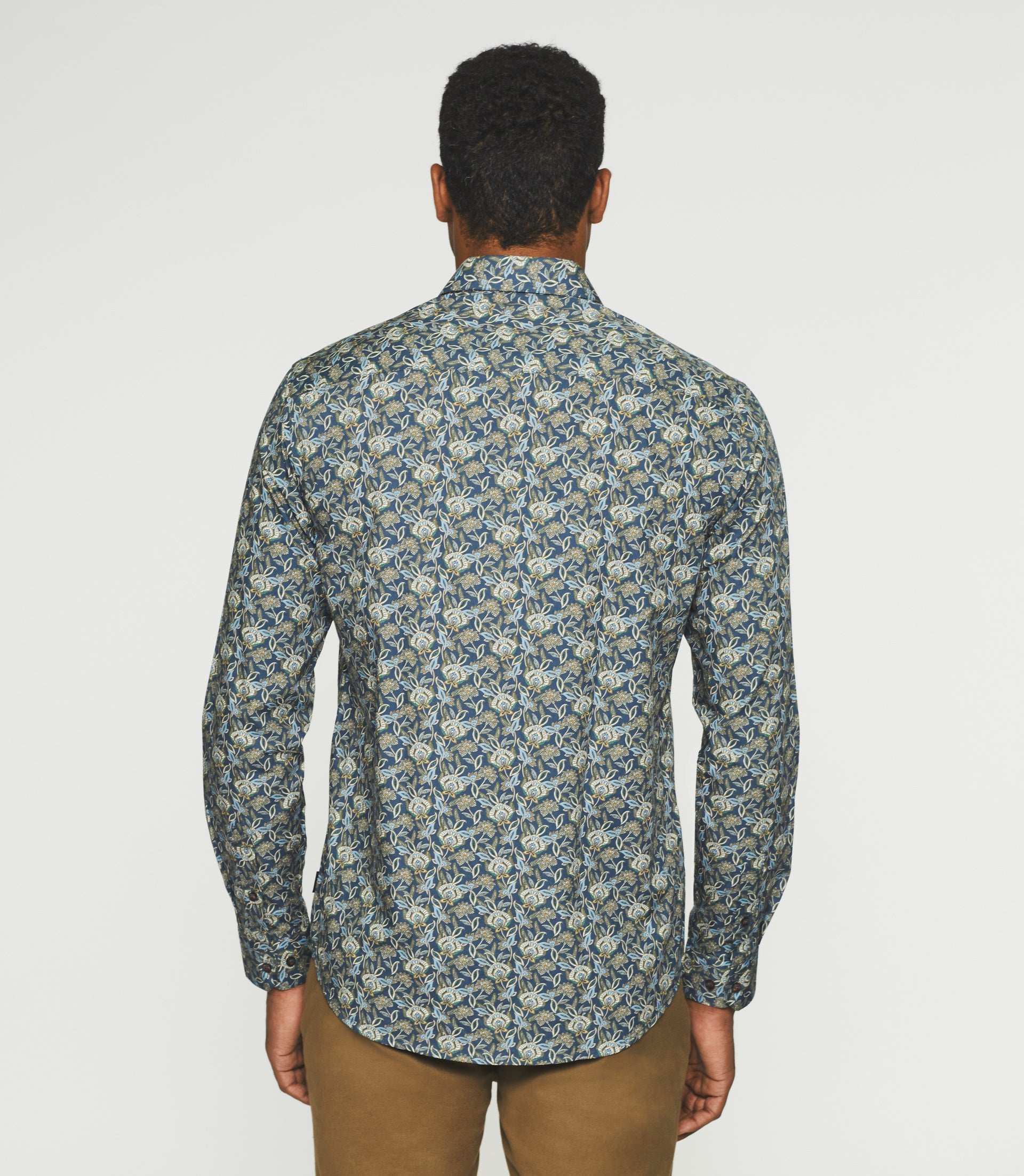 Chemise casual à imprimé bleu JASPER - Image 4