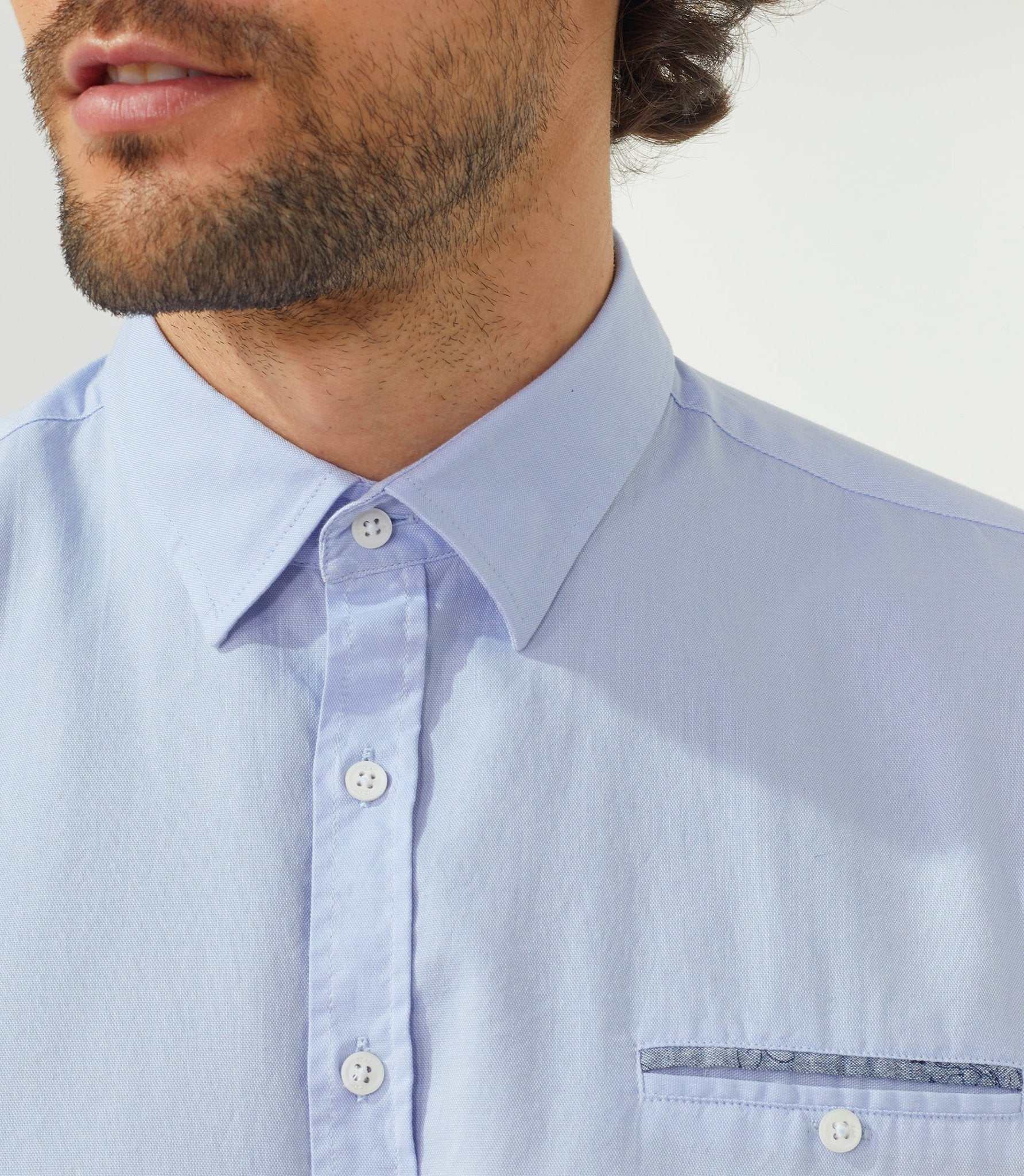 Chemise casual bleu-ciel "Tod" - Image 3