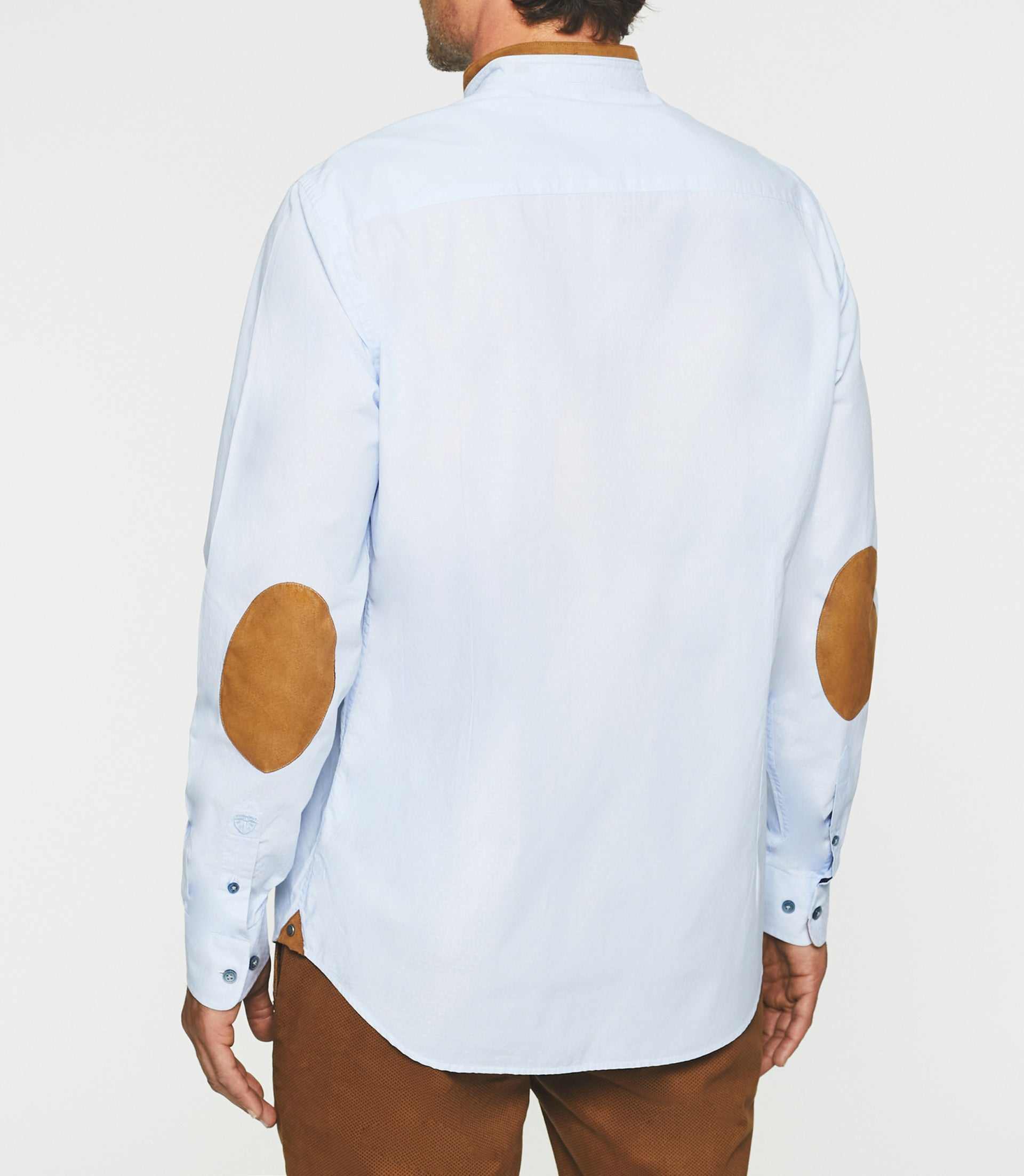 Chemise casual bleu ciel et marron JEWIS - Image 5