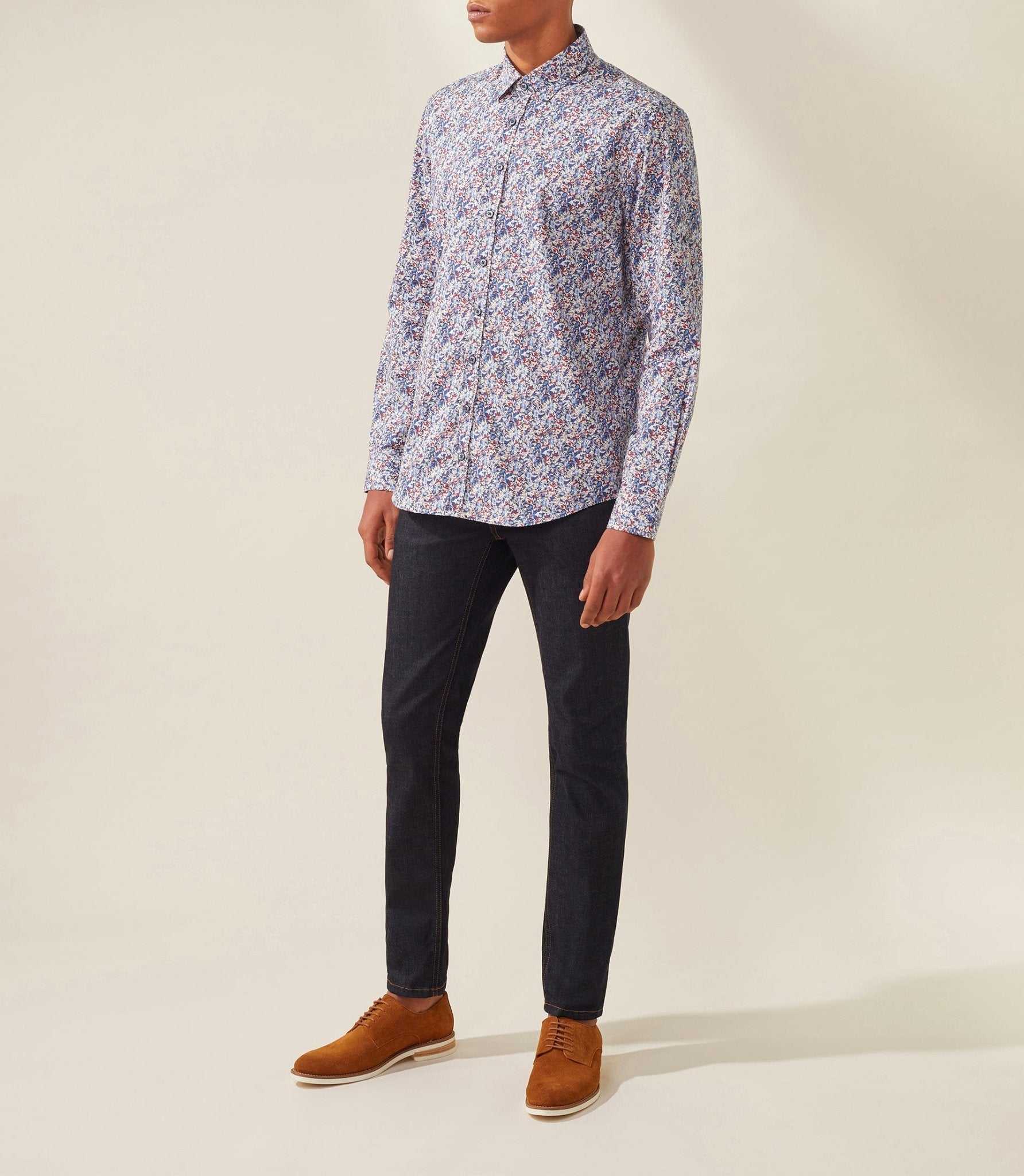 Chemise casual marine "Tiger"
