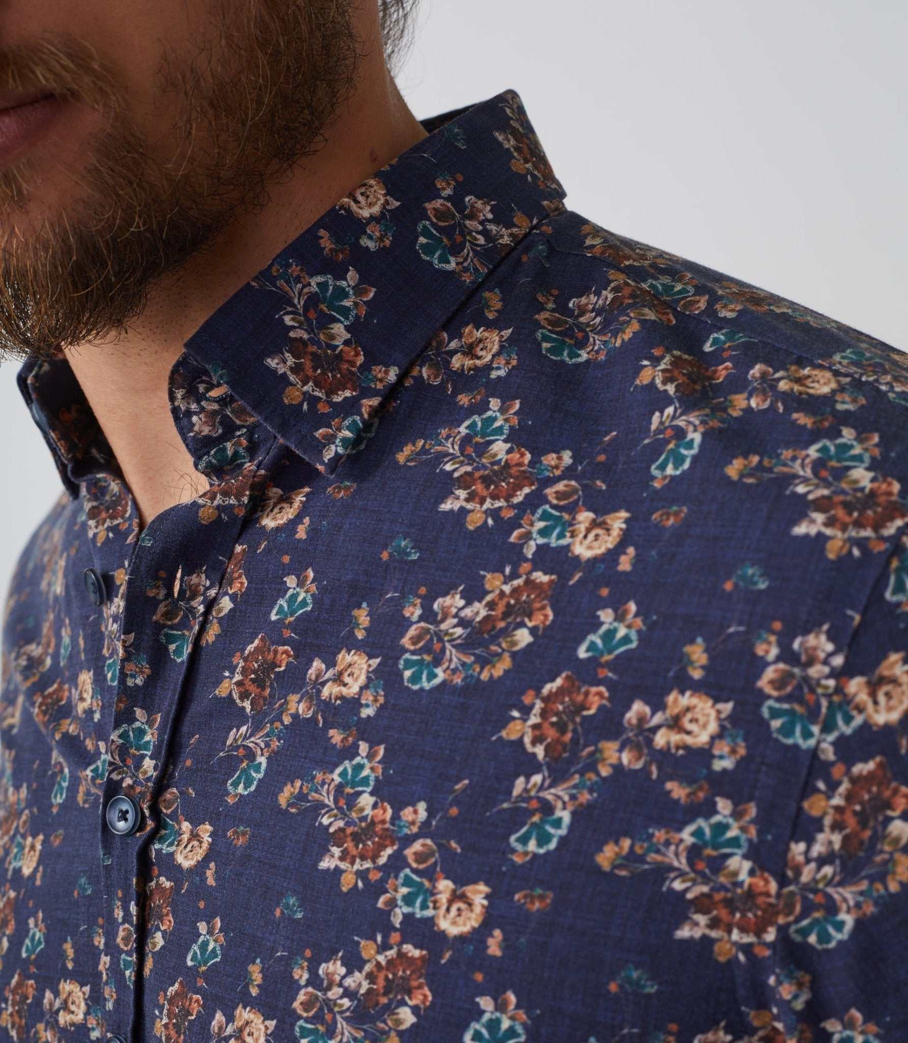 Chemise casual imprimé marine "Alya" - Image 3