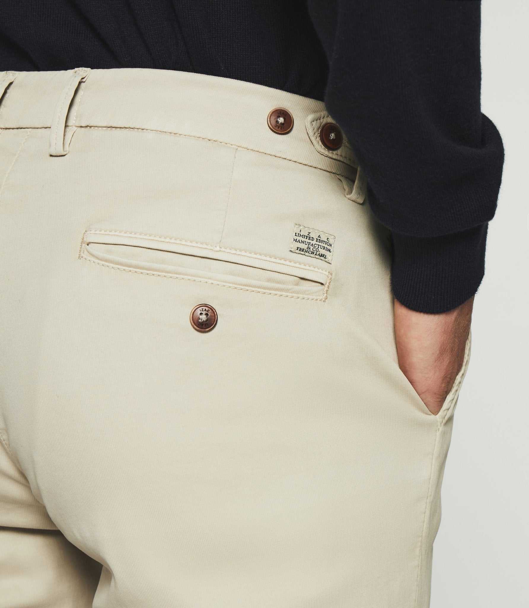 Pantalon chino slim beige mastic PABLO - Image 4